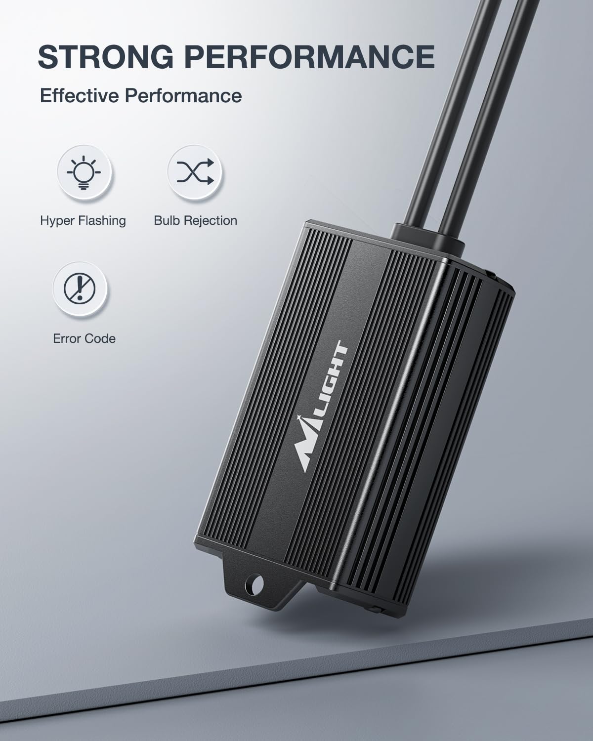 Nilight H13/9008 LED CANbus Decoder - Anti-Flickering Harness Error Free Resistor Capacitor for LED Bulb, Pack of 2