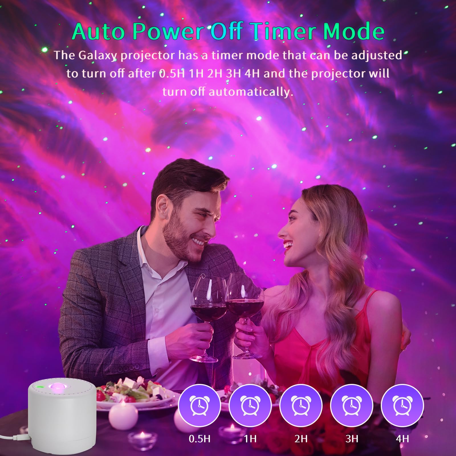 Galaxy Projector, Bedroom Star Projector, Galaxy Light Projector With Remote Control And Timer, Adjustable Led Light Colour, Bri
