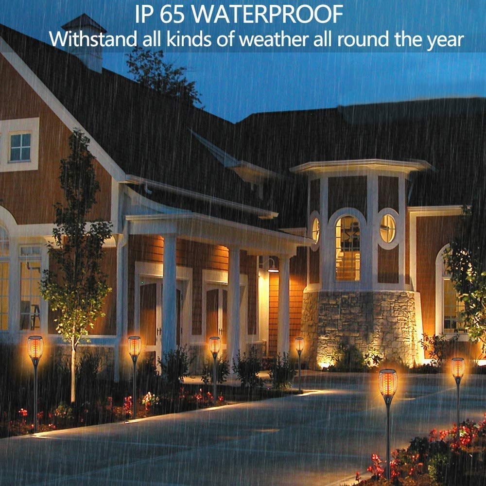 Aityvert Upgraded Large Solar Torch Lights, 43&quot; Waterproof Outdoor 96 Led Dancing Flames Lights, Flickering Flames Garden Lights, Auto On/Off Landscape Decoration Pathway Patio Driveway Lighting (8)