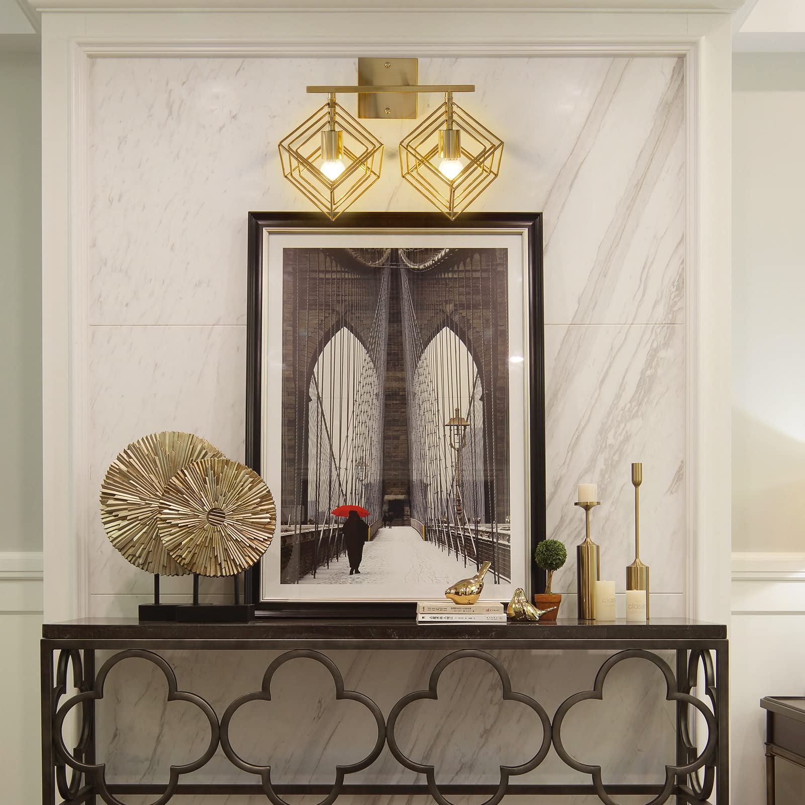 Behiya Bathroom Vanity Light With 2 Bulbs Bathroom Light Fixtures Over Mirror With Rotatable 2 Cube Shades Modern Wall Mounted B