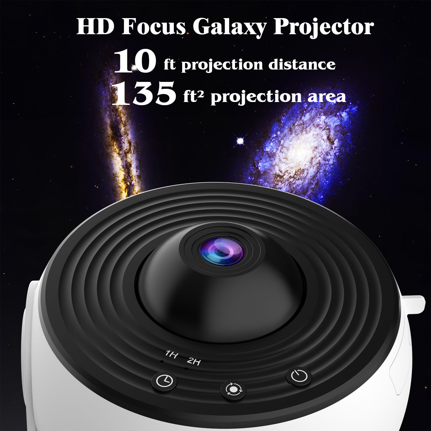 Star Projector For Bedroom, 360 Rotation Night Light With 4K Replaceable 13 Galaxy Discs, Large Projection Area For Kids & Adult