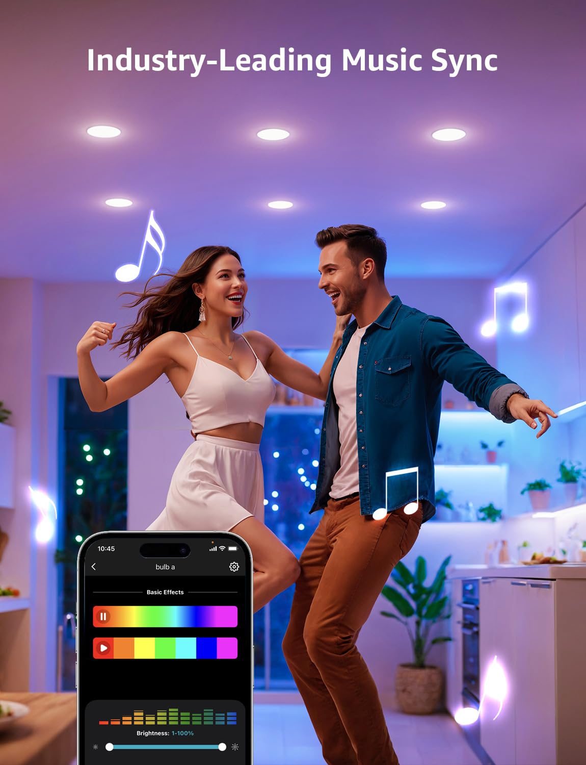 Lepro Br1 Ai Led Smart Bulbs - Ai Generated Lighting, Lightgpm 2 With Llm, Lightbeats Music Sync, Voice Control Via App, Rgbww C