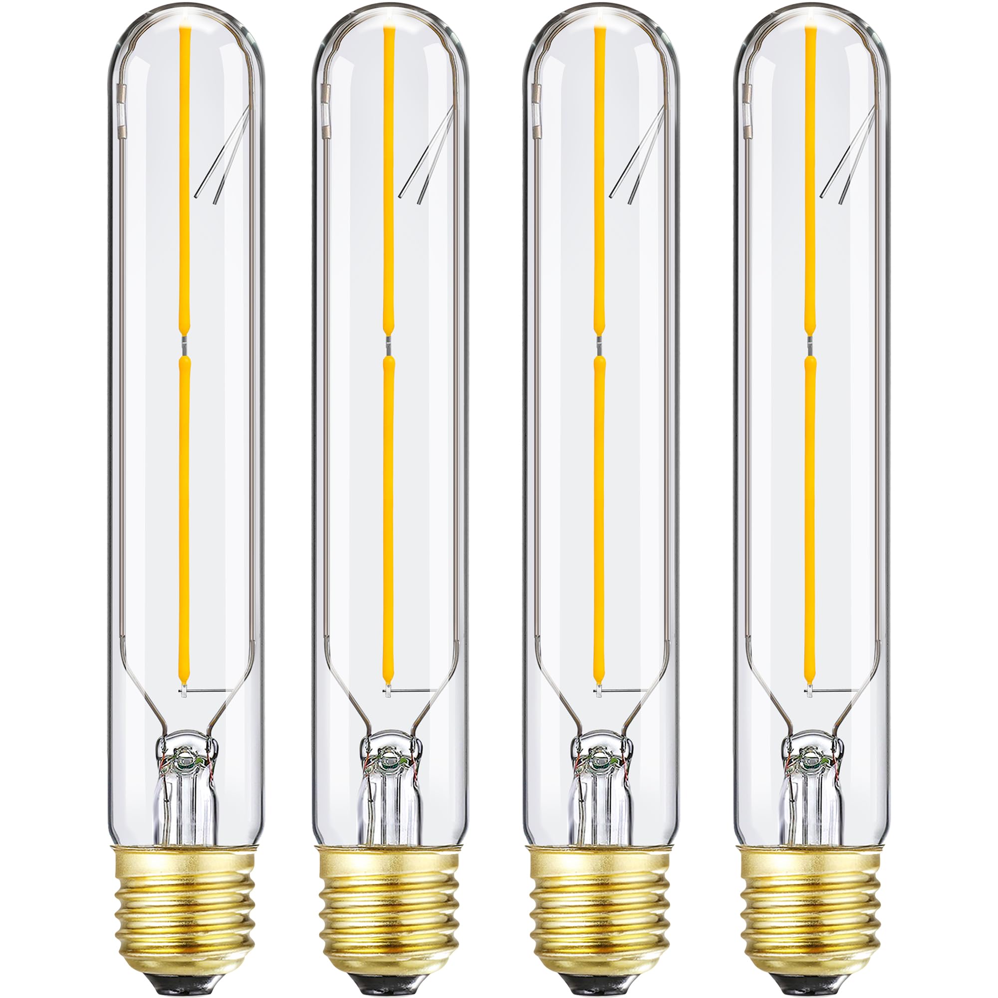 Lvye E26 Tubular Led Bulbs 4W, 3000K Soft White,Dimmable Edison Style Filament Light Bulb, T10 Vintage Bulb 40 Watt Equivalent,