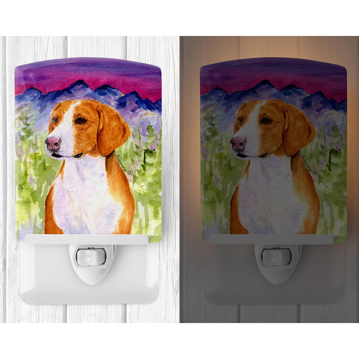 Carolines Treasures Drever Ceramic Night Light, UL-Certified, 6x4x3in, Multicolor, Model SS1020CNL