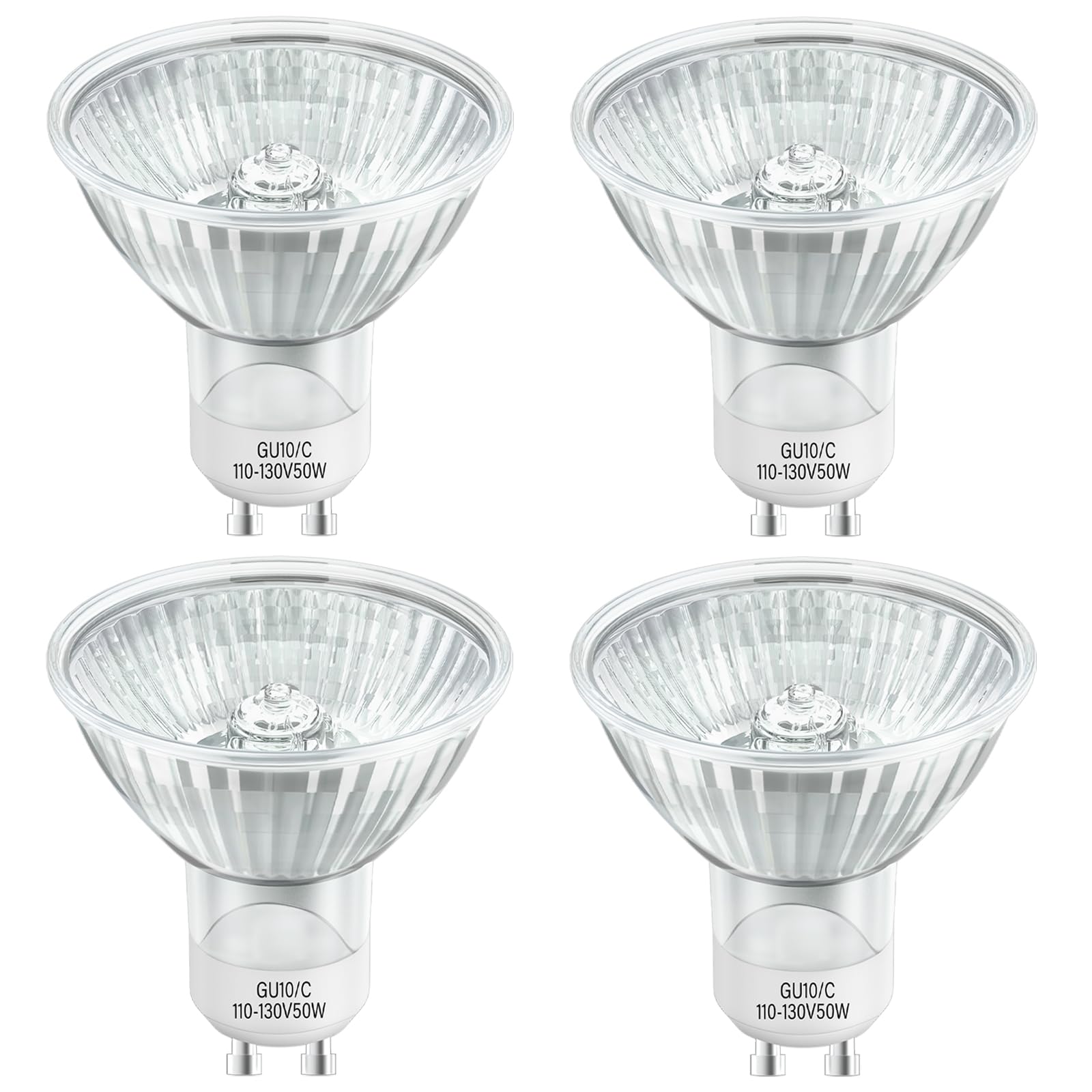 Gaormii Gu10 Halogen Light Bulbs 120V 50W Mr16 Light Bulbs For Track & Recessed Lighting,Range Hood Lights,Candle Warmer Lamp,Di
