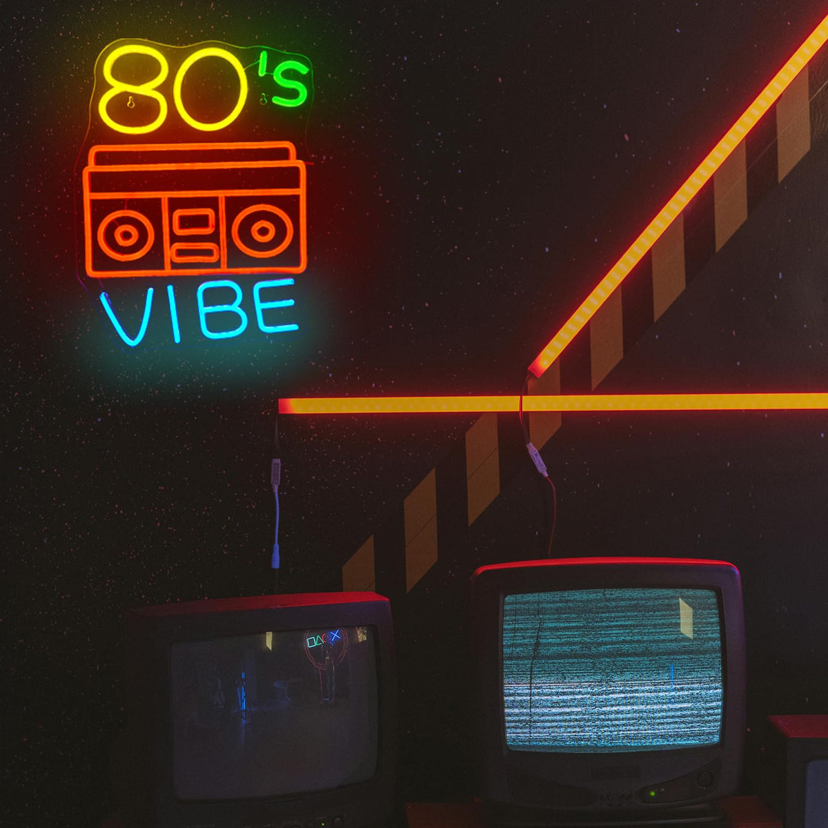 80S Vibe Neon Sign Retro Neon Signs For Wall Decor Usb Powered Led Lig ...