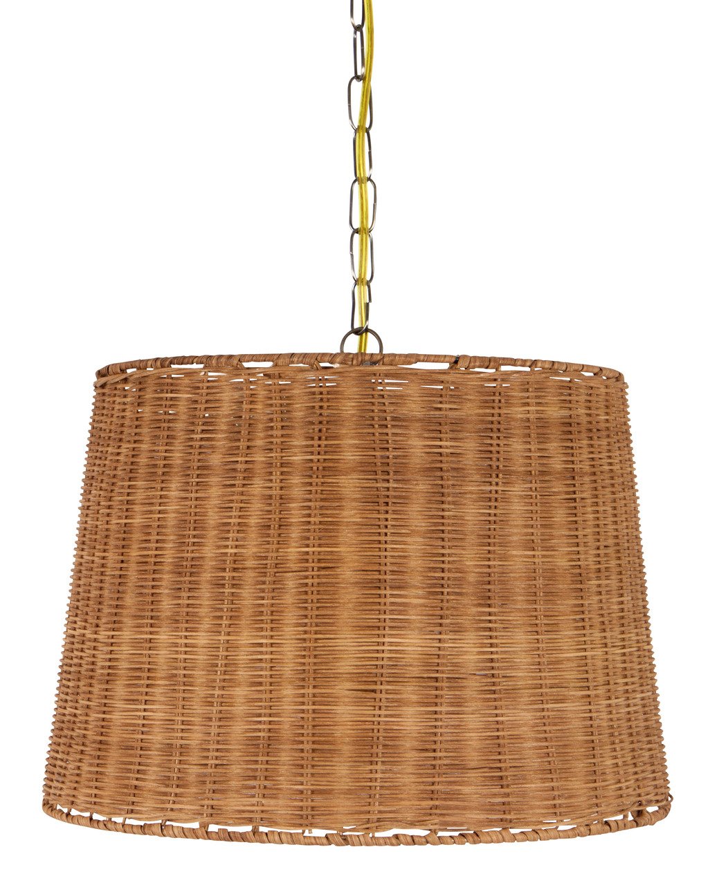 Upgradelights Wicker Rattan Swag Lamp Lighting Fixture, 14x16x11.75 inches, Brown, Model: Wickerswag, Plug-in Design
