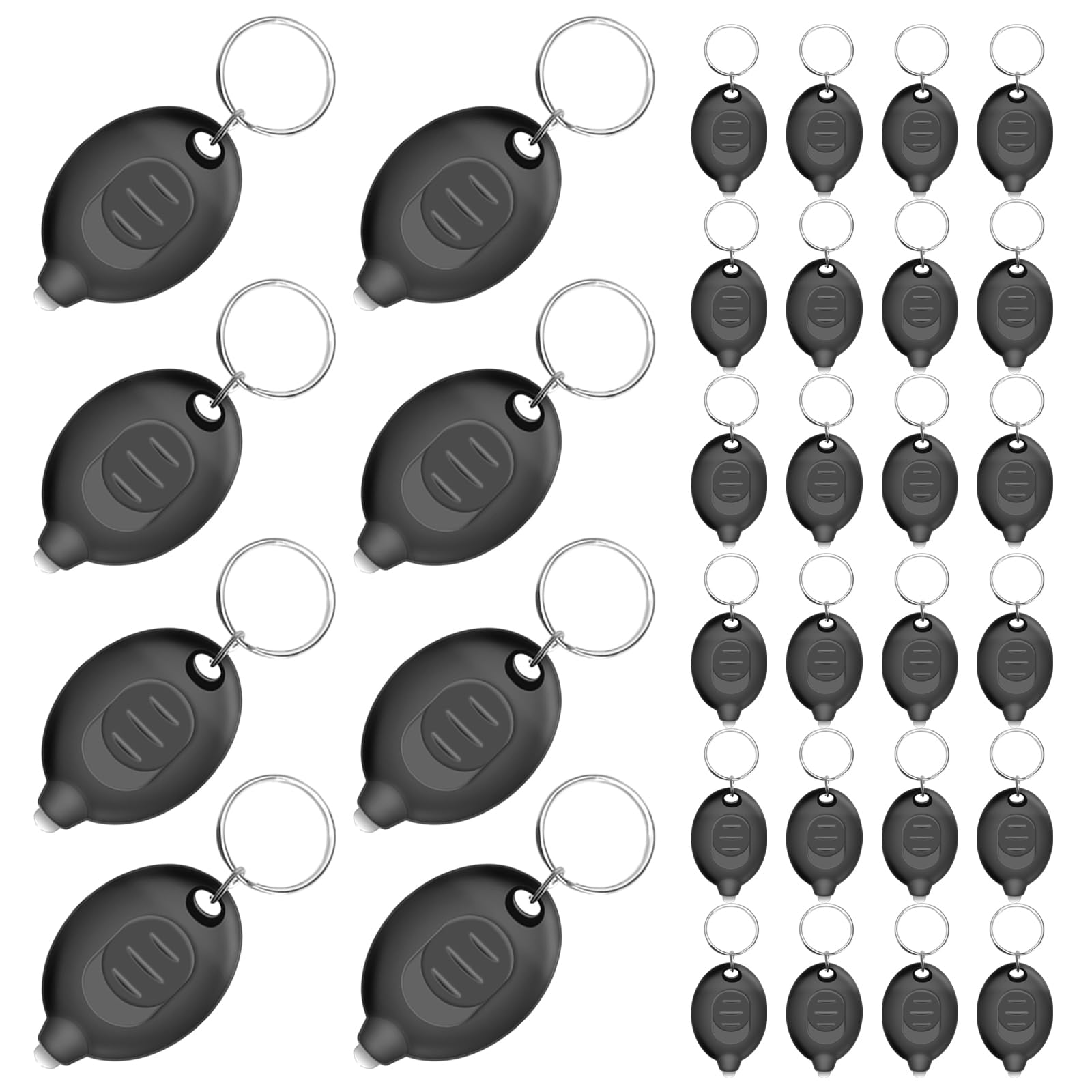 Daemson Mini LED Keychain Flashlight, 32-Pack Ultra Bright White Light, Small Pocket Keyring Torch for Emergency, Batteries Incl