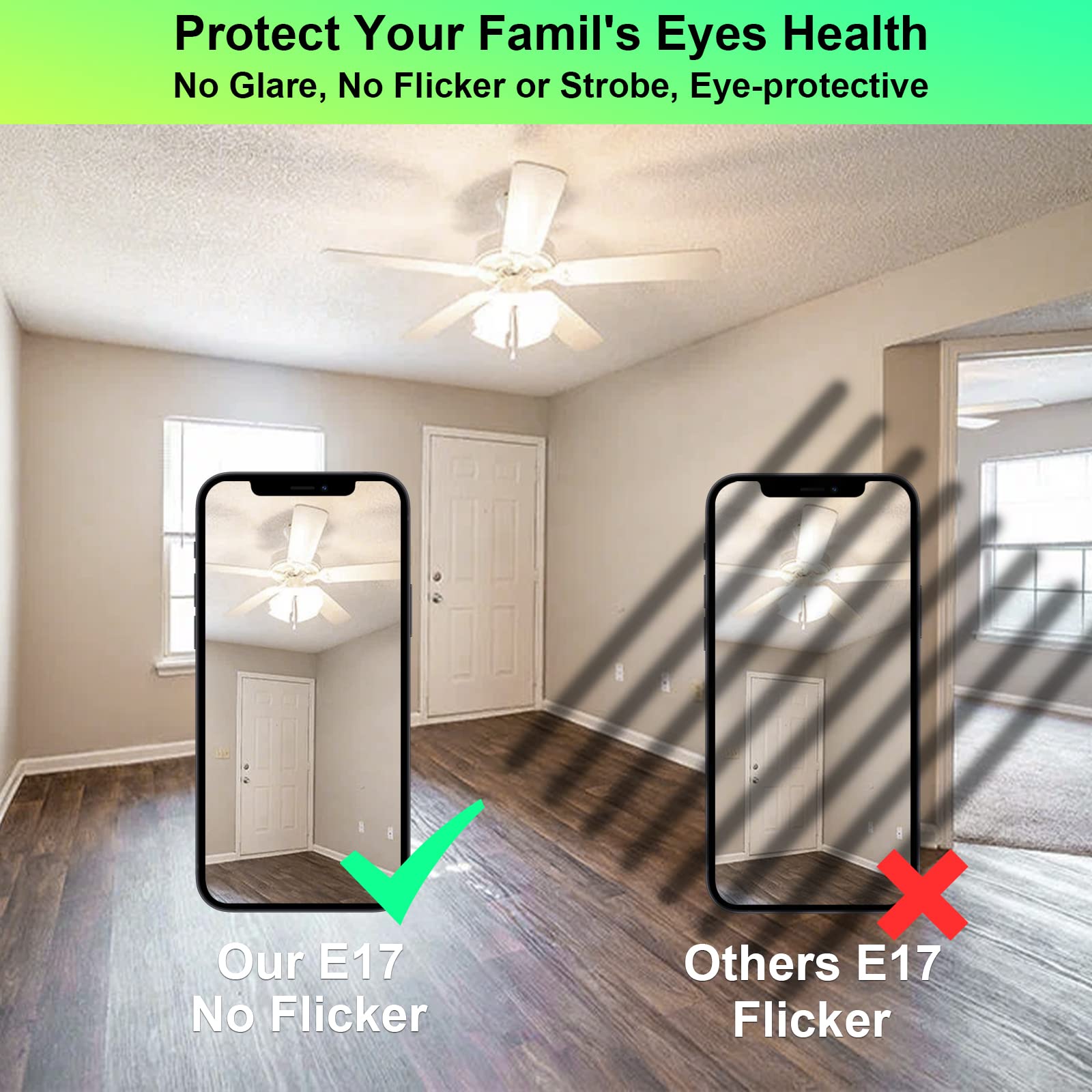 TAIYALOO LED Microwave Oven Bulb, 40W Equivalent, Dimmable, E17 Base, Natural White, Pack of 2, 380LM, 4000K