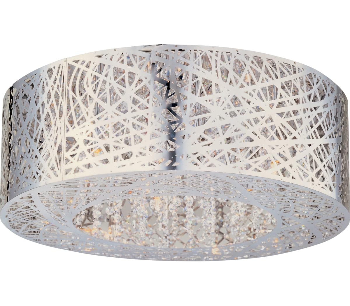 Et2 Inca-9 Light Flush Mount In Contemporary Style-23.5 Inches Wide By 8.75 Inches High-Polished Chrome Finish-Xenon Lamping