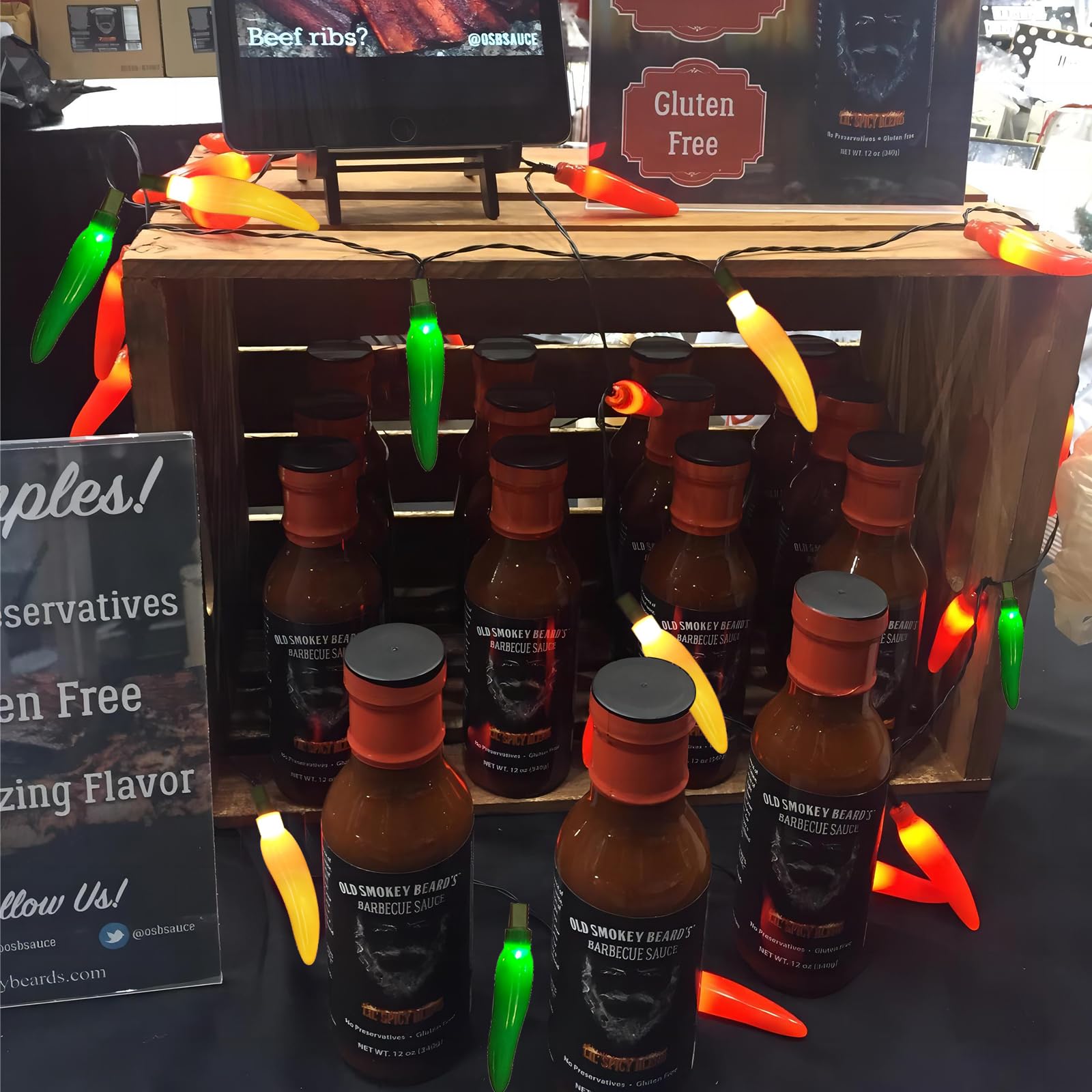 13.6Ft Chili Pepper Lights Lights With 37 Mini Triplecolor Chili Lights(2 Spare),Outdoor Christmas Incandescent Pepper Lights Fo