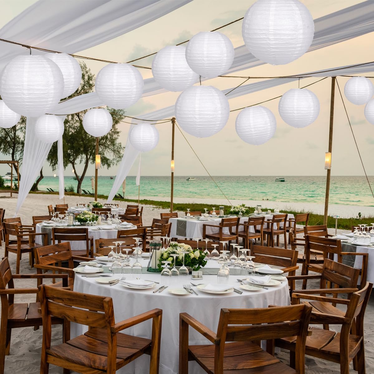 Zilue Paper Lanterns Party Decorations, Round Hanging Paper Lanterns Decorations For Graduation Engagement Wedding Birthday Part