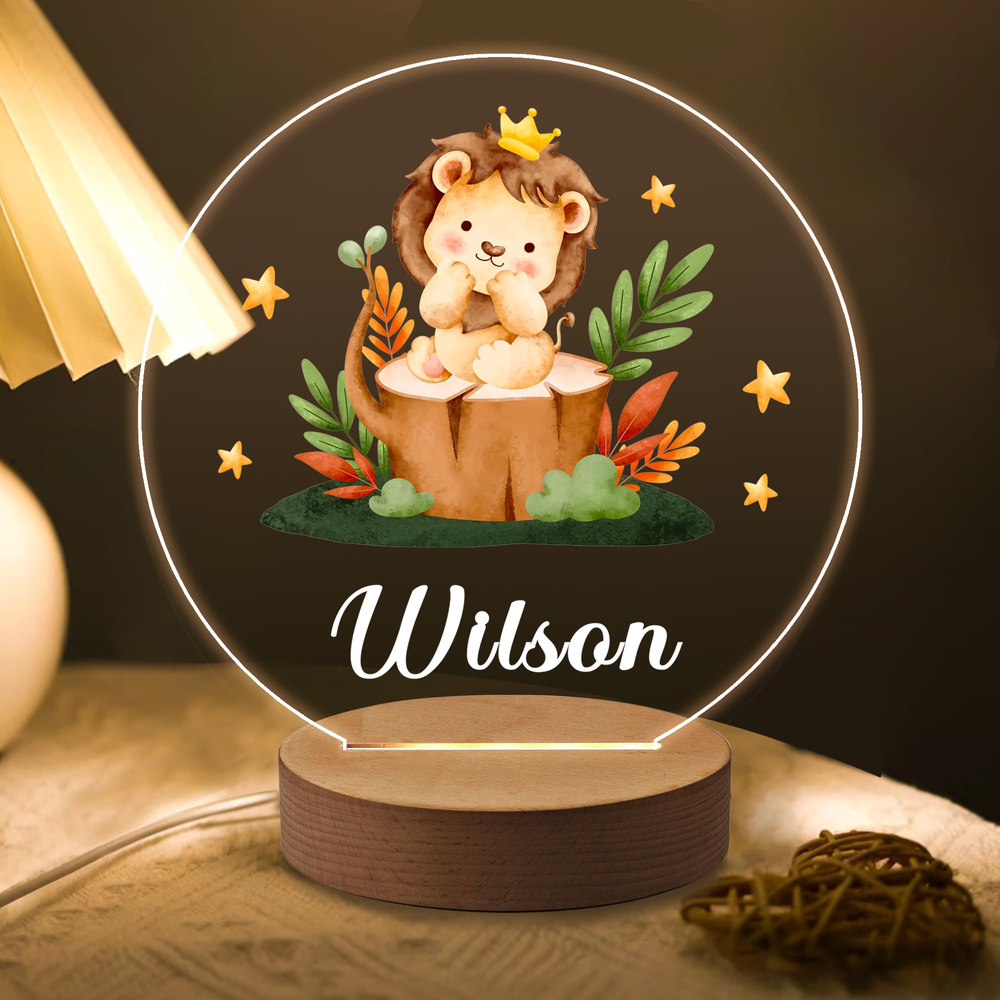 Edsg Personalized Baby Gifts For Girls Boys 7 Colors Night Light For Kids Nursery Decor For Bedroom Toddler Gifts Night Lamp Gif