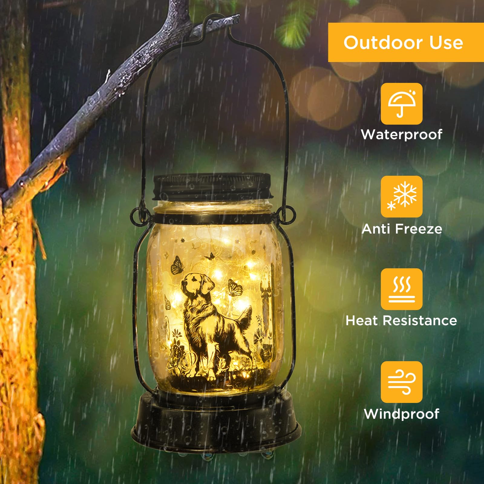 Golden Retriever Gifts For Women/Men Golden Retriever Solar Lanterns Dog Mom Birthday Dog Lovers Lantern Pet Loss Pet Memorial L