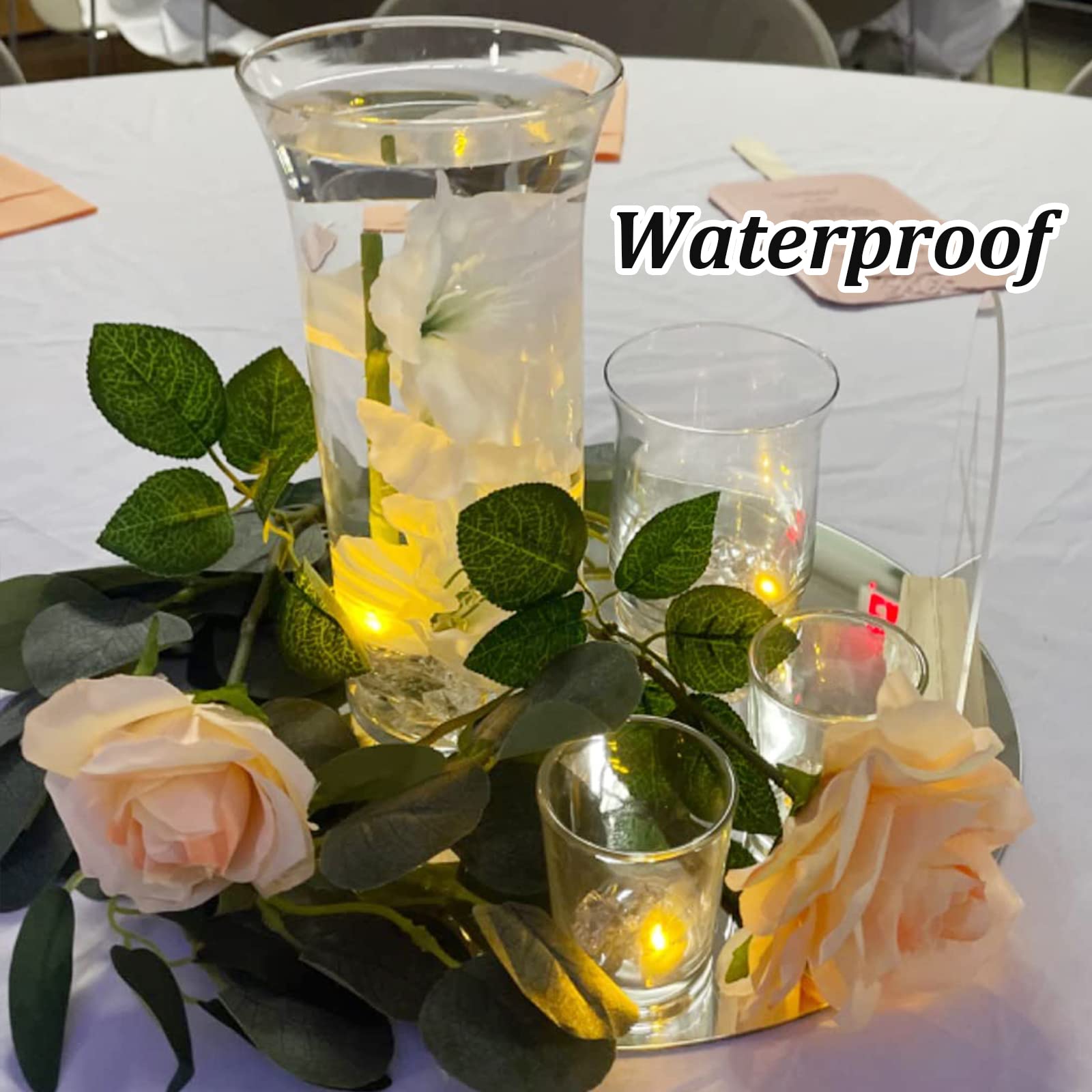 ZGWJ Mini LED Lights for Party Decorations, 50 Pcs, Warm White, Plastic, Flashing Lights for Birthdays, Weddings, Halloween, Christmas