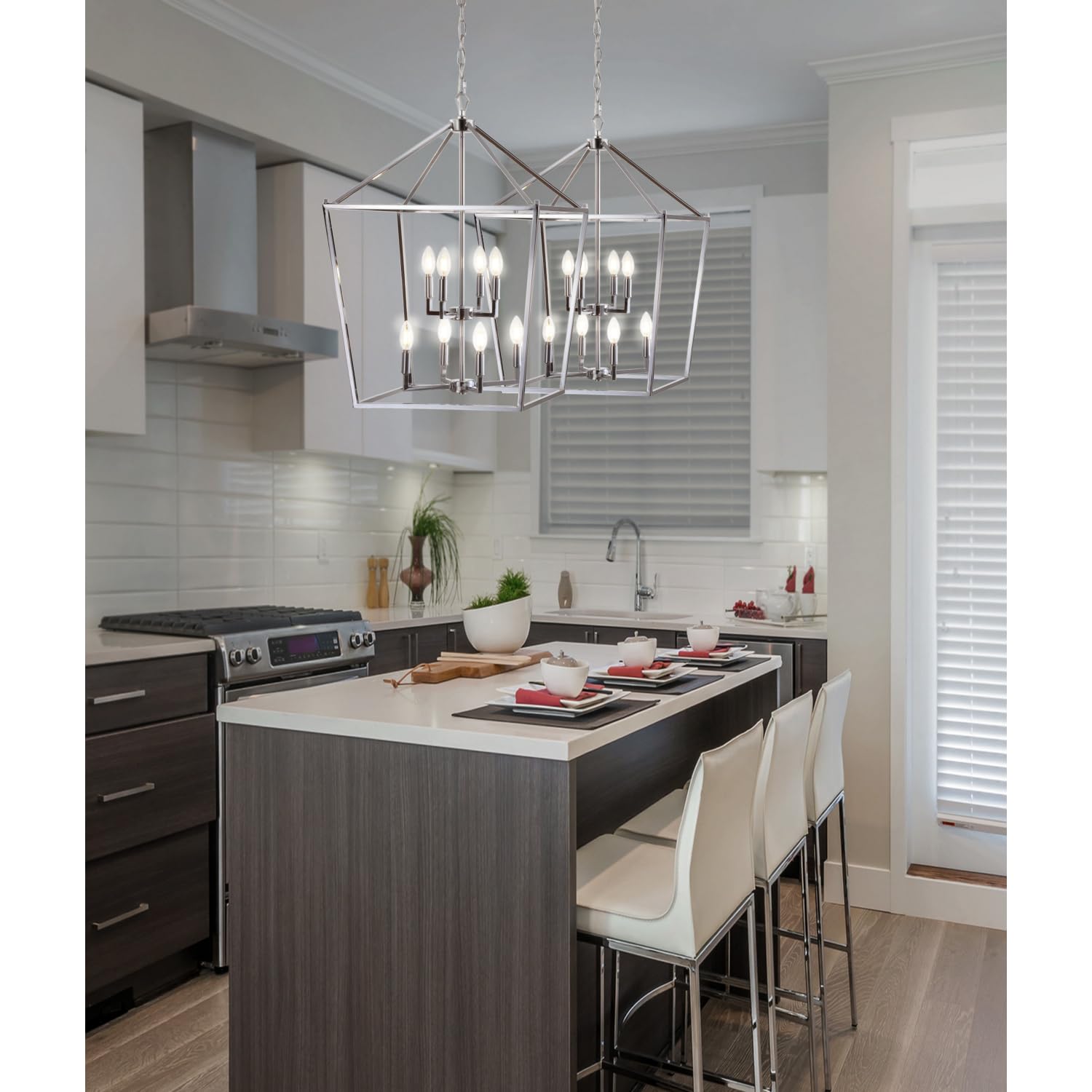 Jonathan Y Jyl7438C Pagoda Lantern Dimmable Adjustable Metal Led Pendant Classic Traditional Farmhouse Dining Room Living Room K