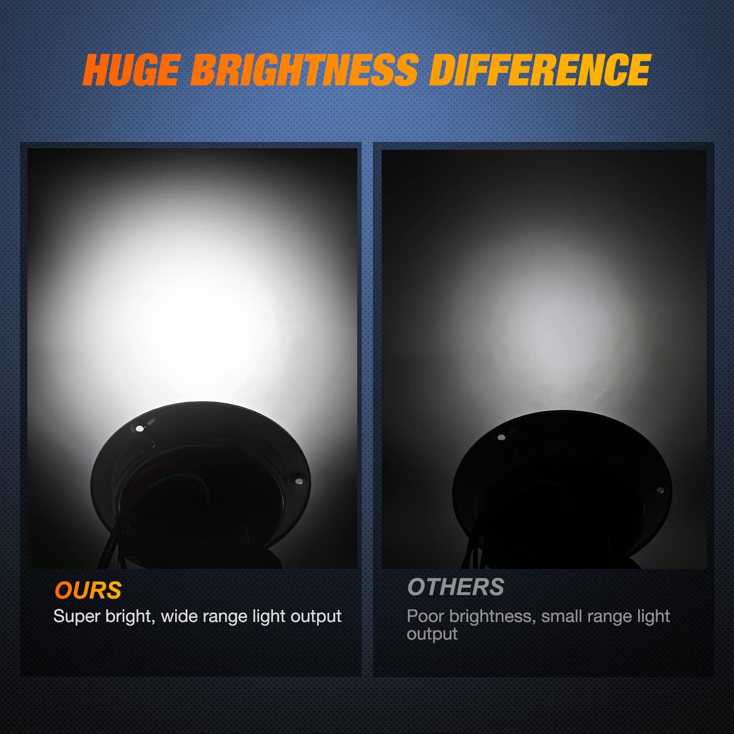 Nilight 4” Round Trailer Tail Light 2Pcs 24Led White Stainless Steel Chrome Bezel Waterproof Backup Reverse Tail Lights For Truck Van Lorry Camper Boat