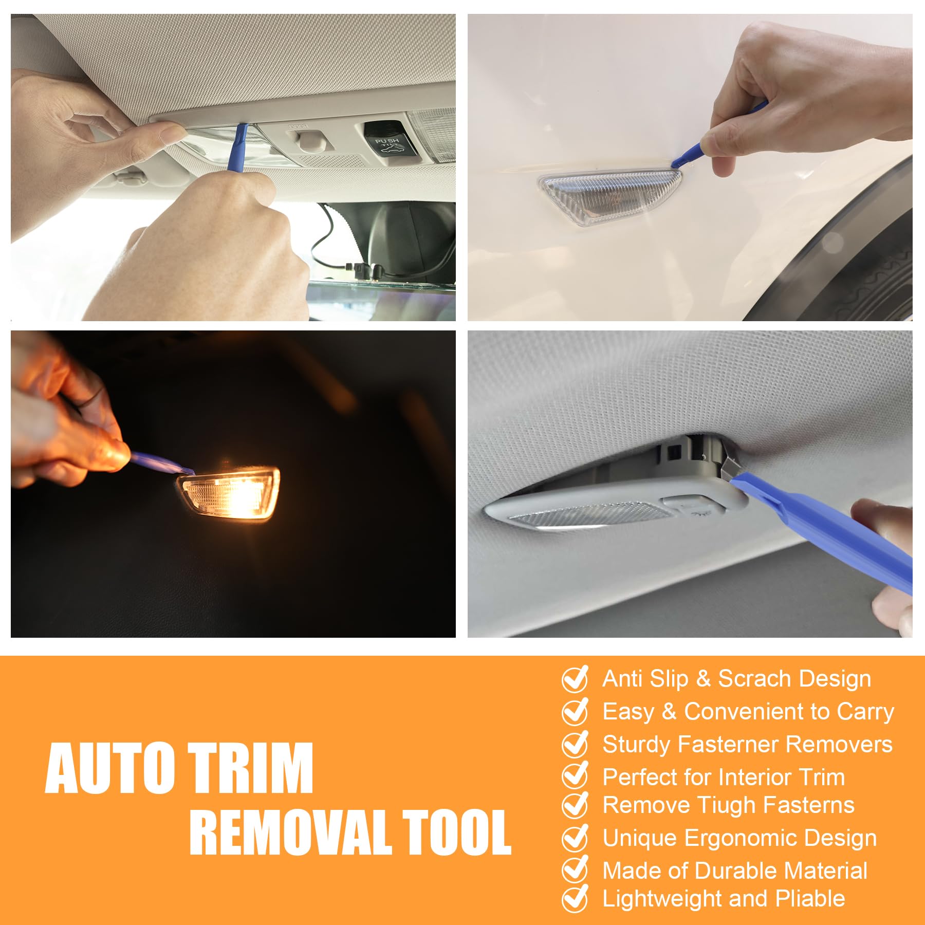 iFunyLED 24-Piece Dome Light LED Bulb Kit - Amber Replacement Lights for Car Interior, Map, License Plate, and Trunk