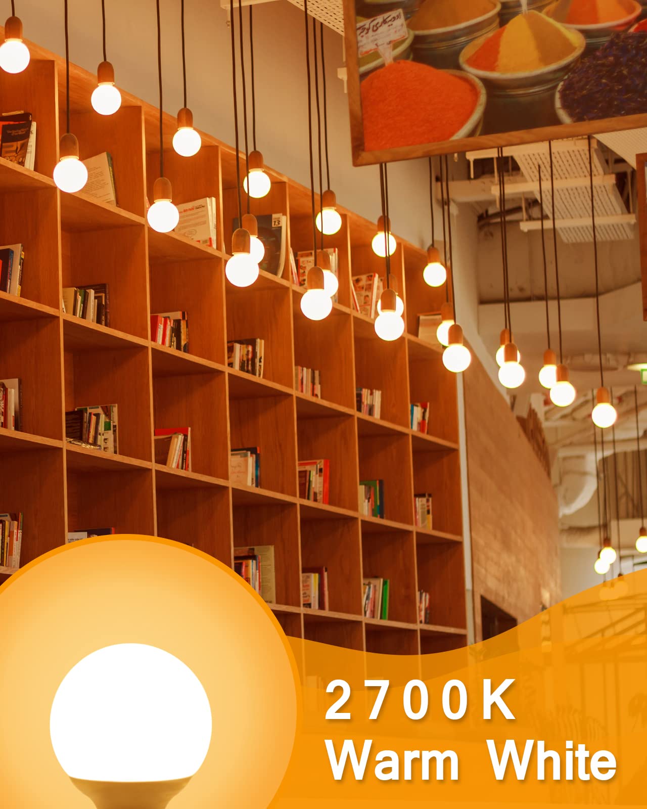 Pazetiv 8 Pack Warm White Led Globe Light Bulbs For Bathroom, 120V 60 Watt Equivalent, E26 Medium Base, Not Dimmable Vanity Ligh