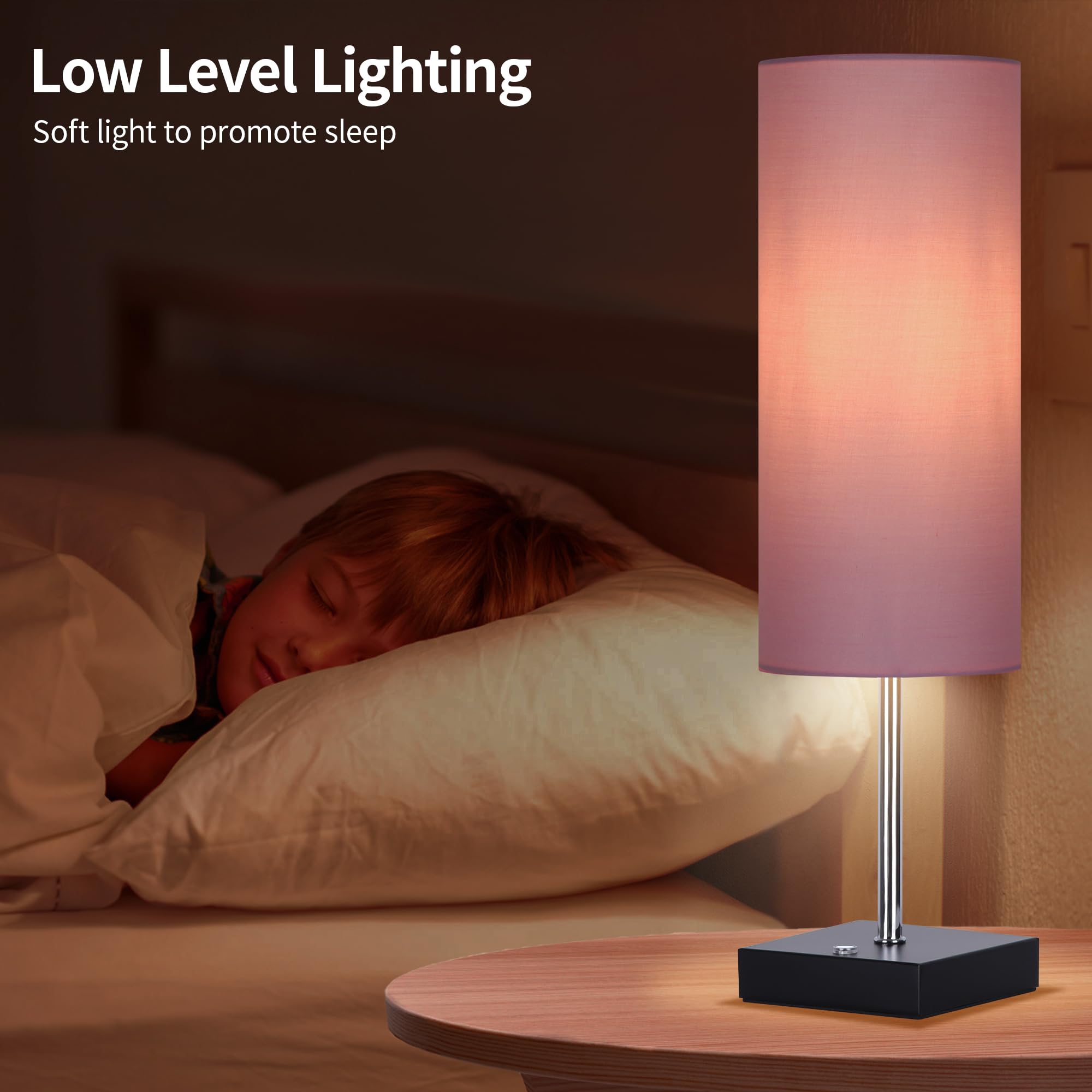 AVV Cordless Table Lamp - 5000mAh Battery, Touch Control, 3 Modes, 18 Inch, Pink, Model RD-BTL4W-002