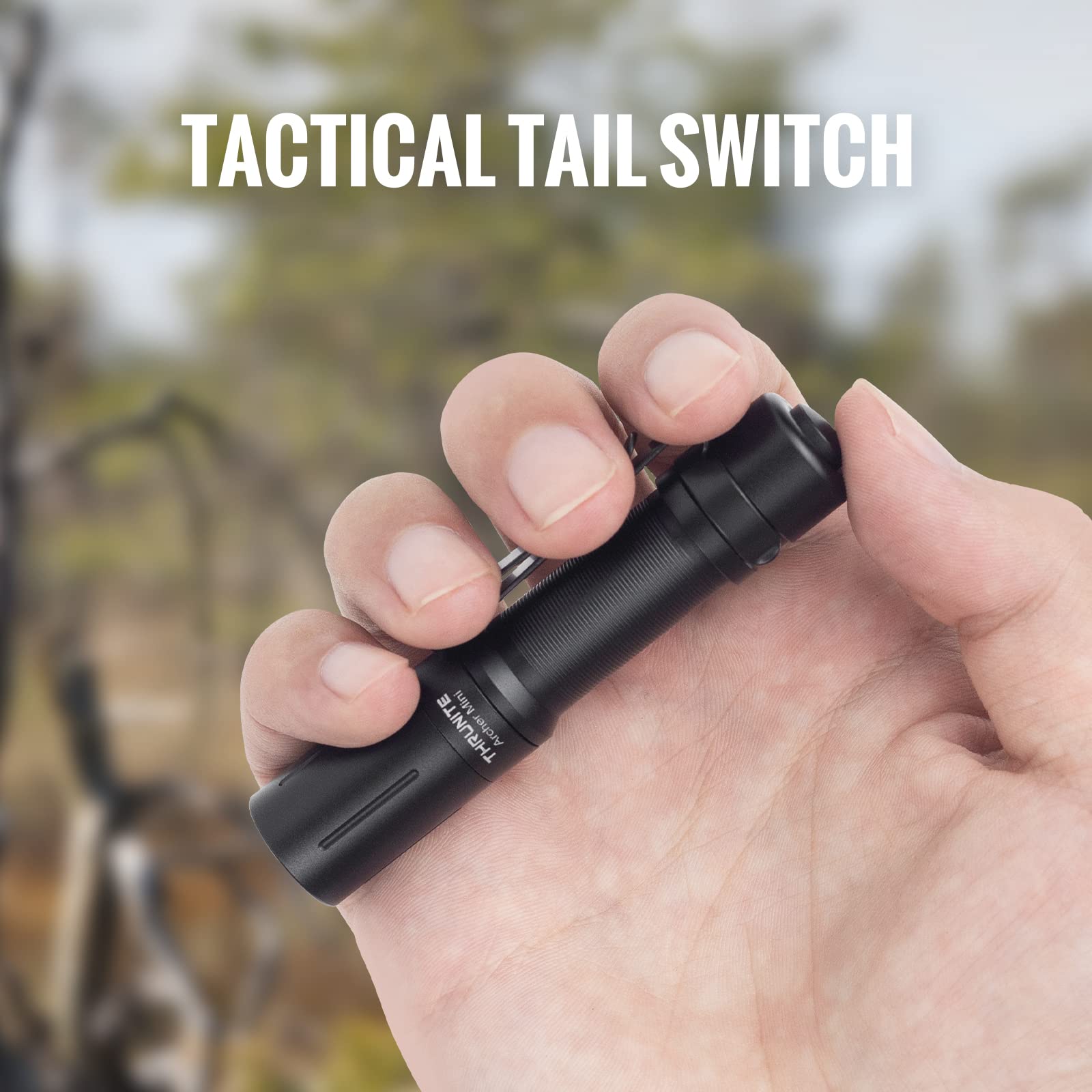 Thrunite Edc Flashlight Archer Mini, 405 Lumens Tail Switch Led Flashlight, Usb C Rechargeable Little Pocket Penlight For Campin