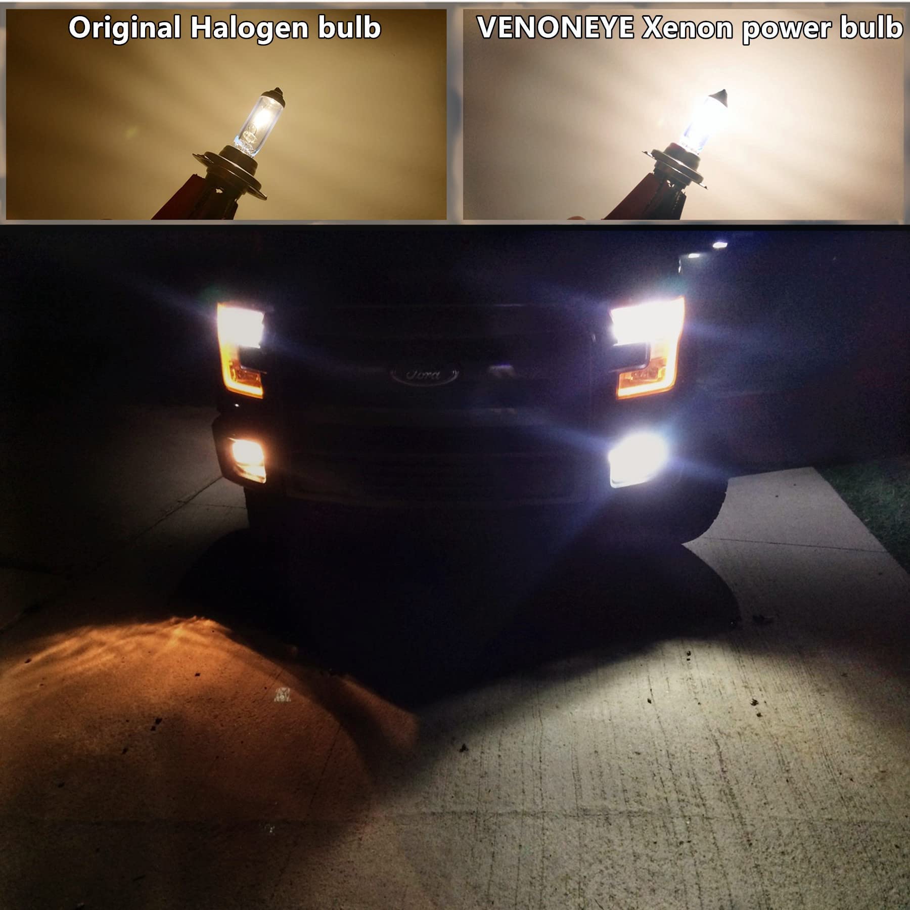 Vexoneye 4 Pack H7 Halogen Headlight Bulb 12V 55W White 5000K Fog Light Bulbs 12972 64210 Super Bright Headlamp