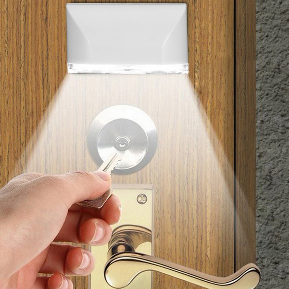 shakeball, Keyhole Light Lamp PIR Infrared Wireless Auto Sensor Motion Detector Door Keyhole with 4 LED Light Lamp Stick-on Anyw