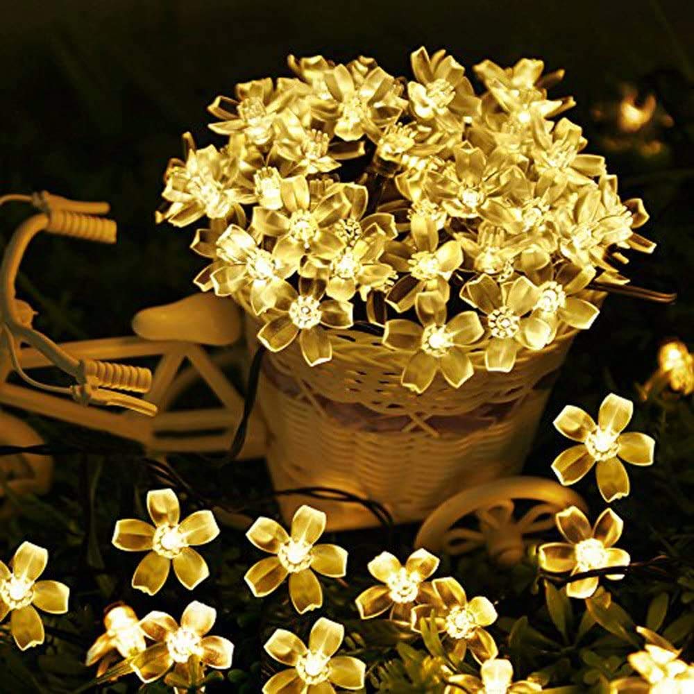 NOVALUC 16 Led Blossom Flower Fairy String Lights, 3 Meters Led Christmas Lights For Diwali Home Decoration (Warm White)