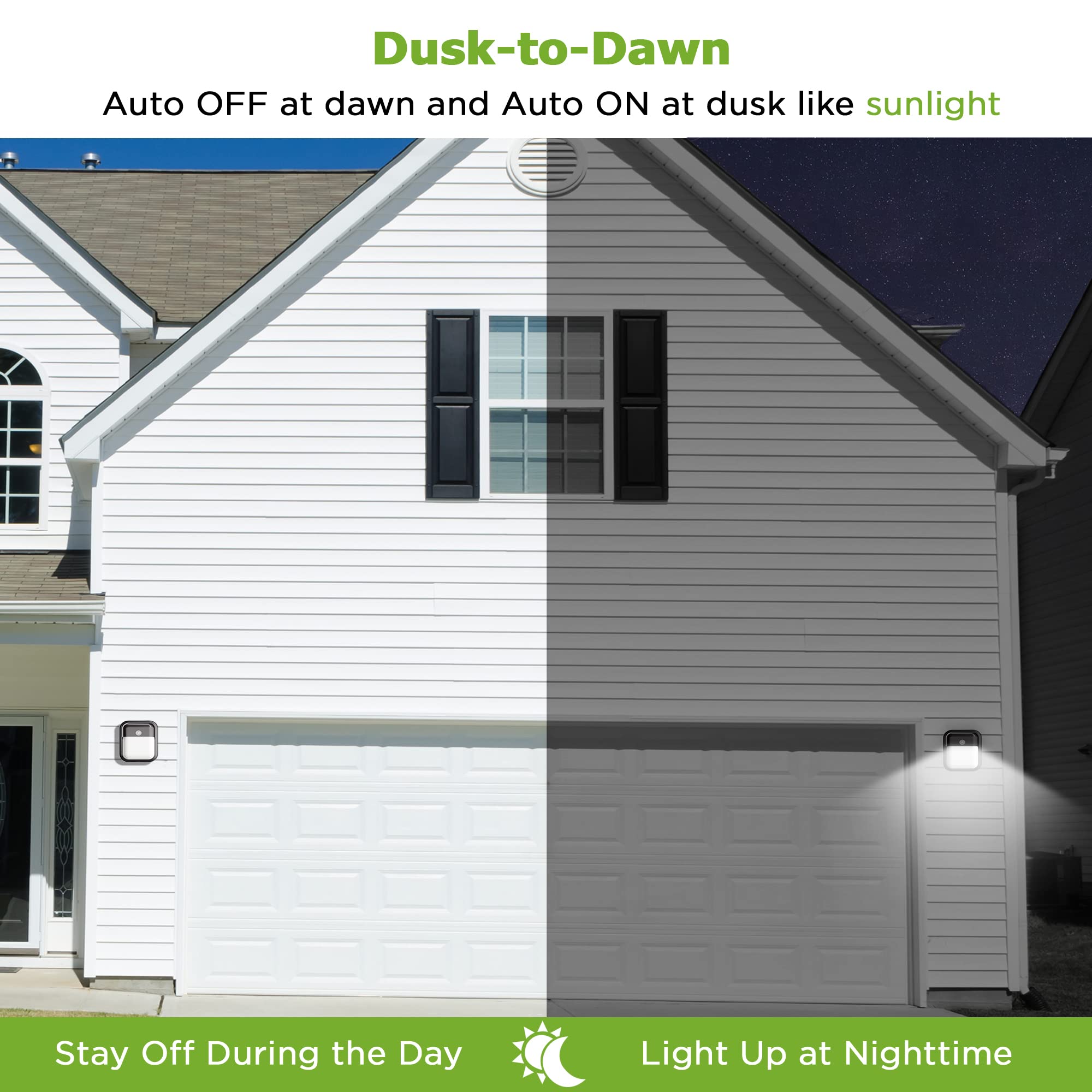 Modern Led Wall Pack Light Security Light With Dusk To Dawn Photocell Outdoor Wall Lantern For Patio, Porch, Hallway 12W 1000Lm