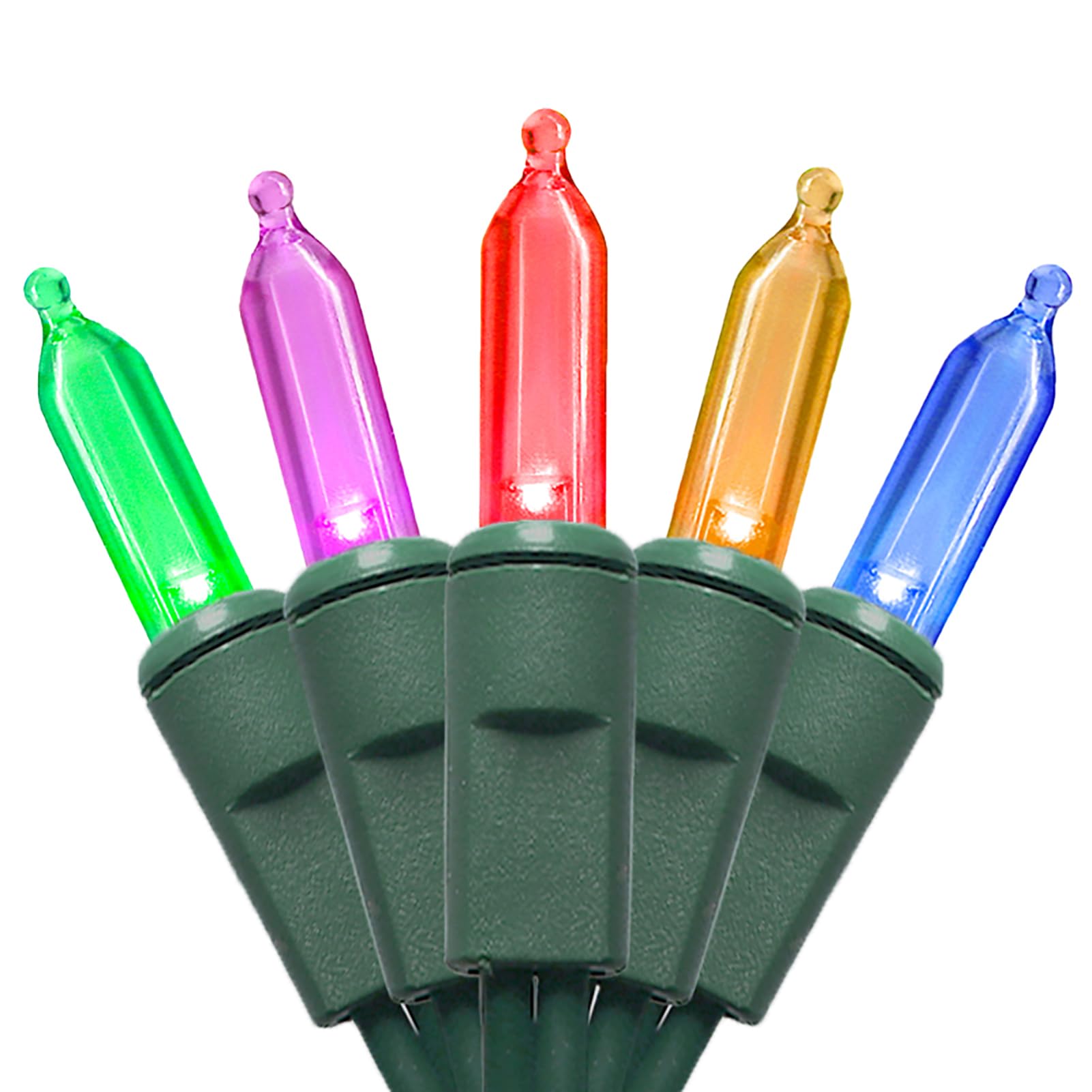 Multi-Sparking Multicolor Christmas Lights (11 Feet, 35 Count) - Led Christmas Tree Lights Green Wire, Mini String Lights For Indoor And Outdoor Christmas Decorations