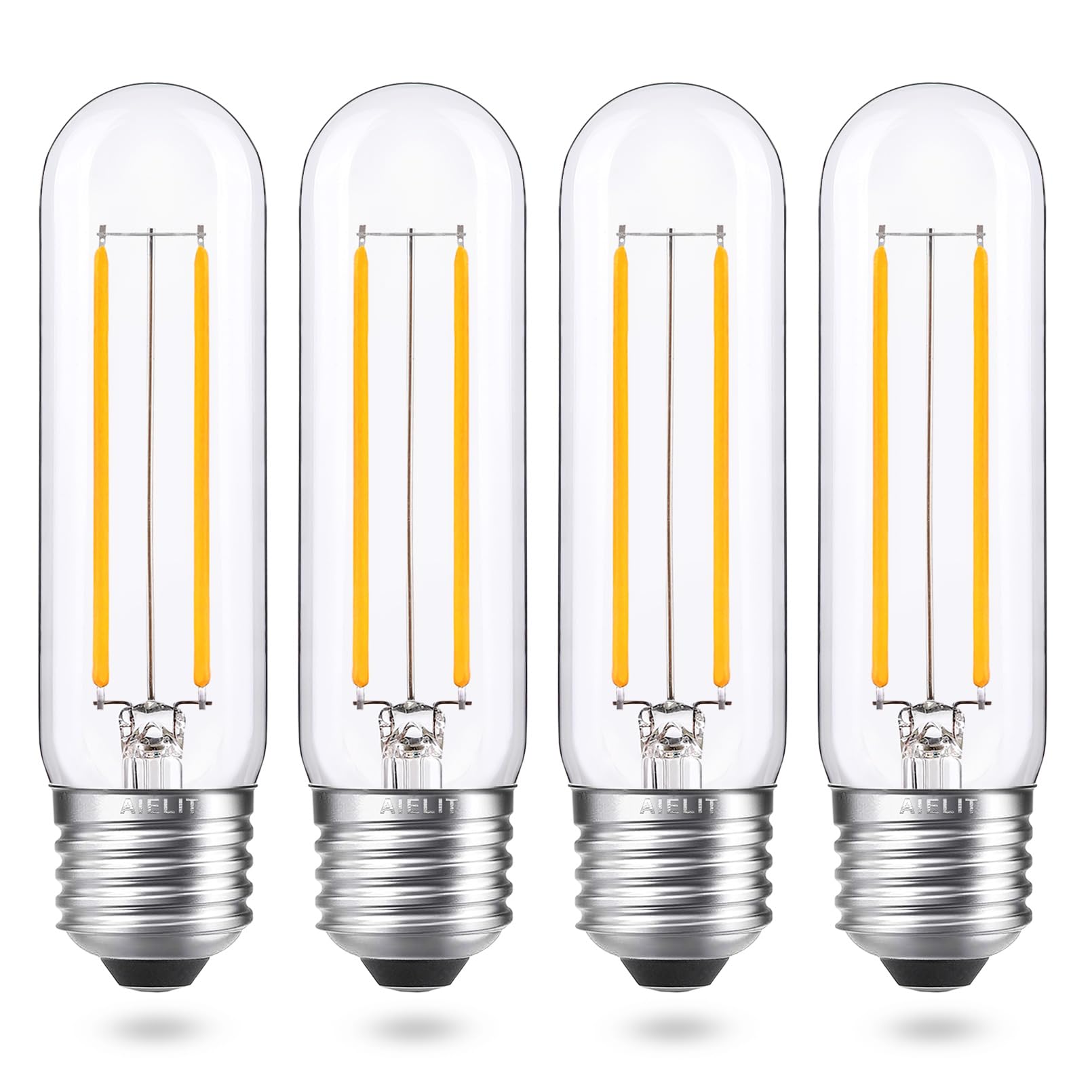 AIELIT Vintage T10/T30 LED Bulb, 25W Equivalent, Warm White 2700K, E26 Base, Dimmable, 4-Pack