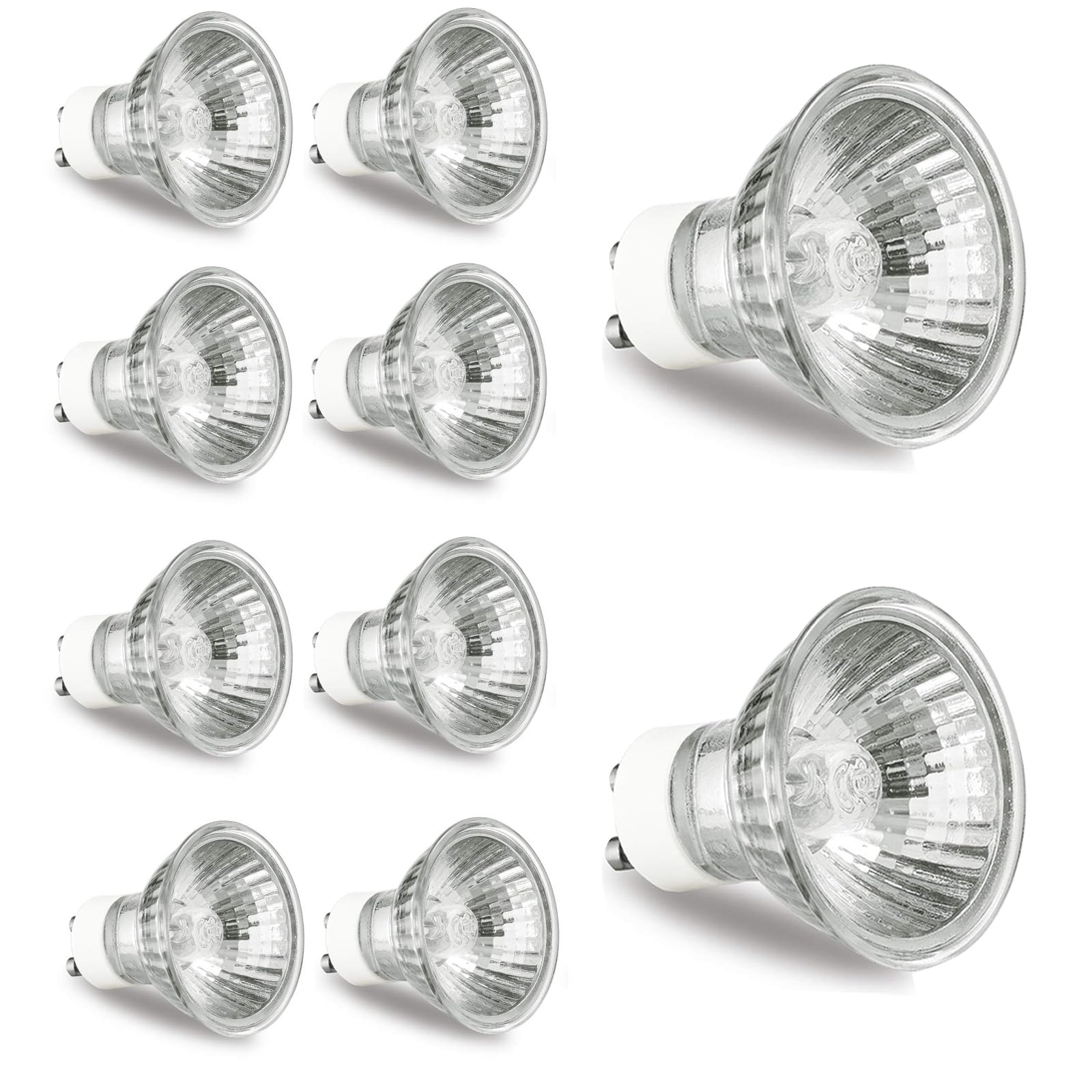GODONLIF GU10 Halogen Bulb 50W Dimmable Warm White Glass Pack of 10