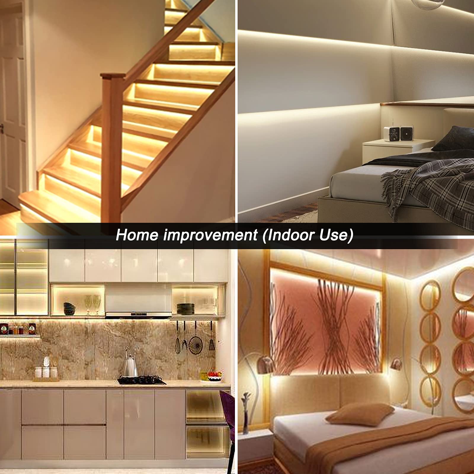 150ft Flat Outdoor Rope Lights Waterproof: 110V Cool Warm White LED Strip Light - Cuttable Connectable Lights for Deck Patio Sta