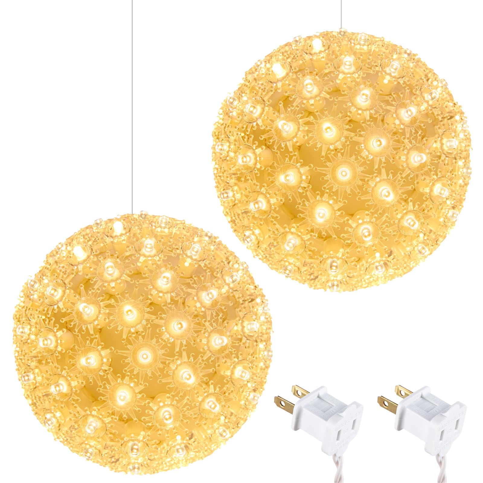 Brightown 6    Christmas Lights Ball Outdoor Sphere Lights 100 Replaceable Led Bulbs Plug In For Xmas Indoor Party Wedding Home