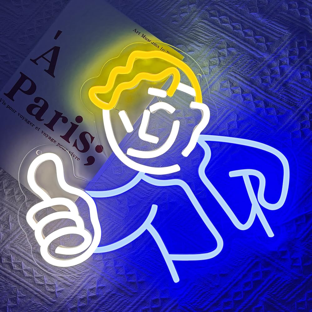 PILOYINDE Neon Sign Vault Boy Light for Wall Decor, Acrylic, L-little boy, Game Room, Bedroom Gift for Fans and Teens
