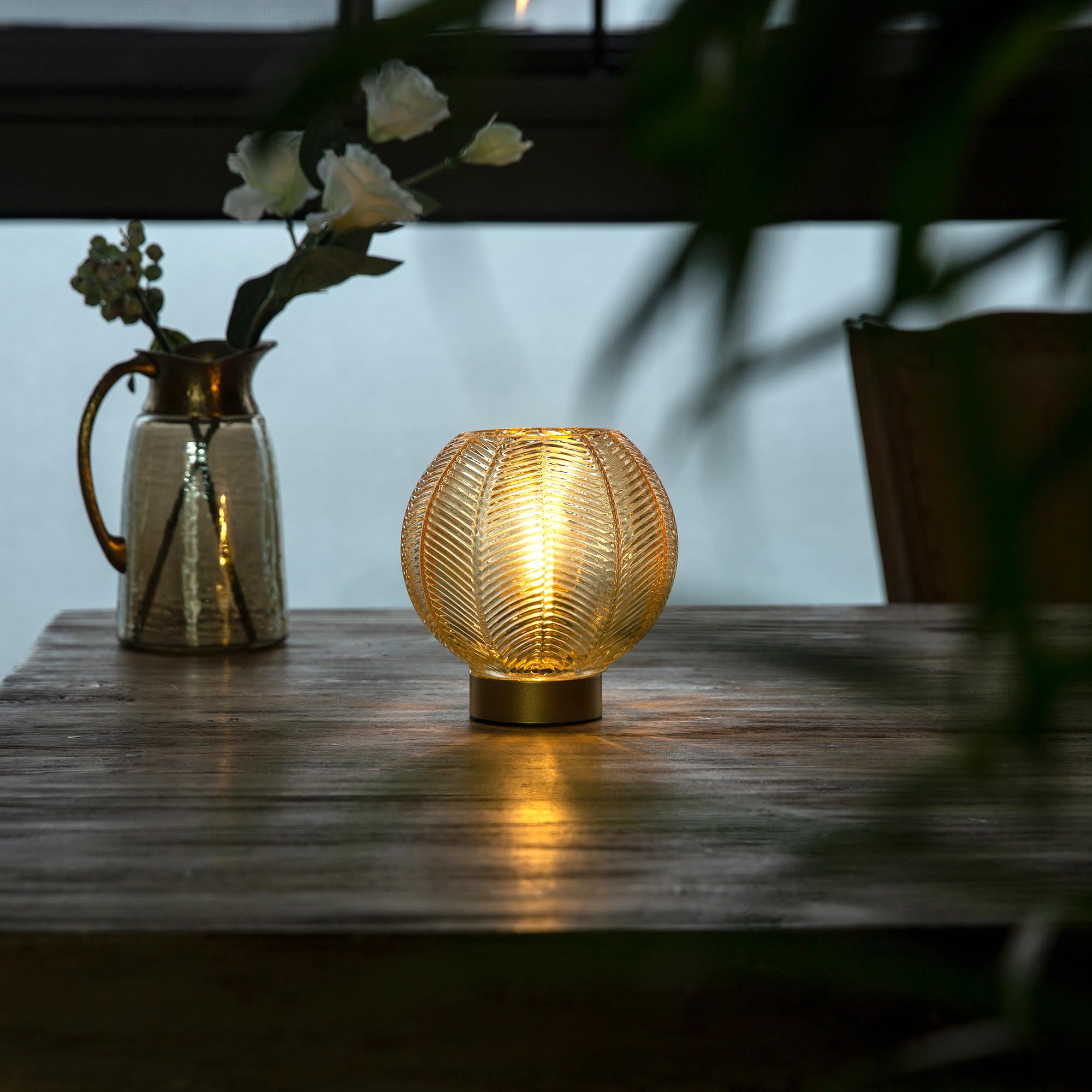 Lusharbor Battery Operated Lamp With Timer, Table Lamp Small Cordless Lamp Battery Powered, Decorative Table Lamps For Living Ro