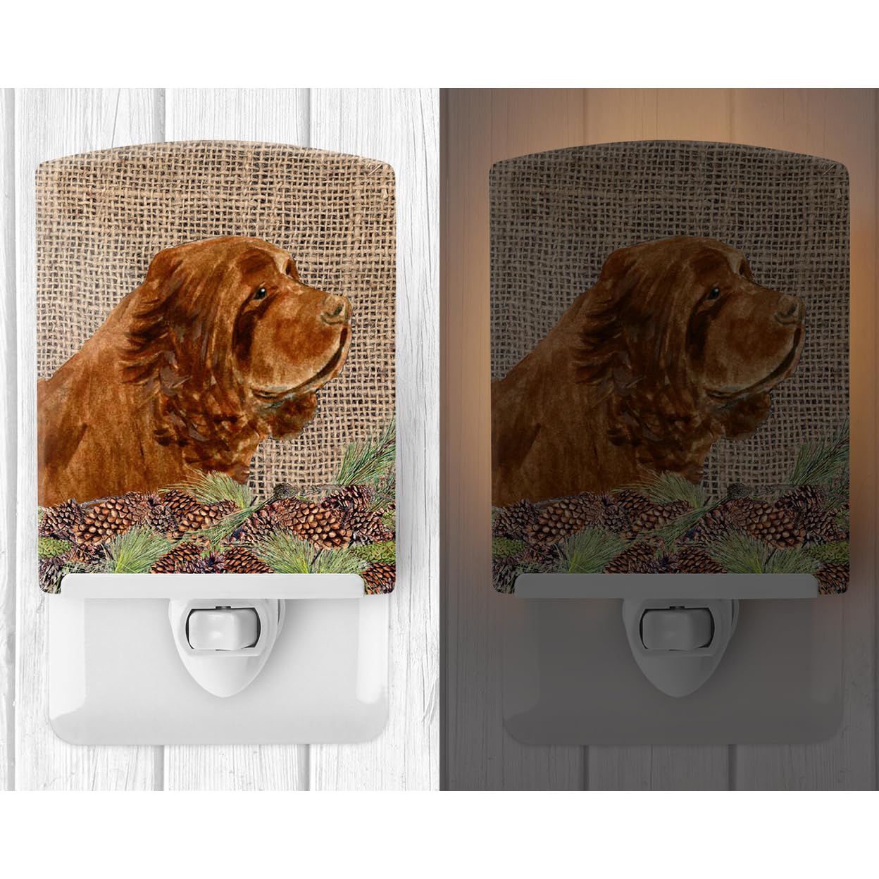 Carolines Treasures Ceramic Night Light Sus  Spaniel Model SS4099CNL 6x4x3in Multicolor Ideal for Bedroom Bathroom Nursery Kitchen