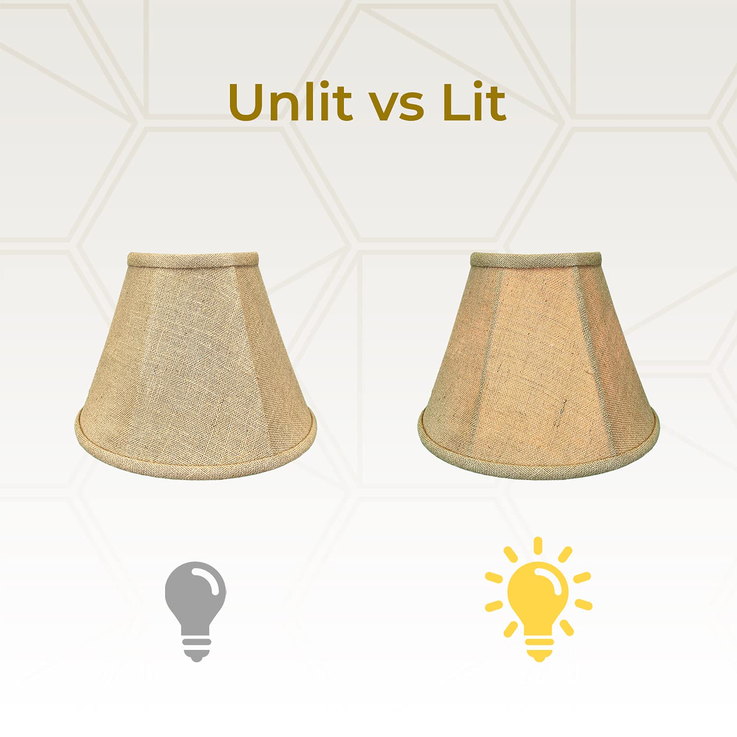 Royal Designs Deep Empire Lamp Shade, Burlap, 9 X 18 X 14