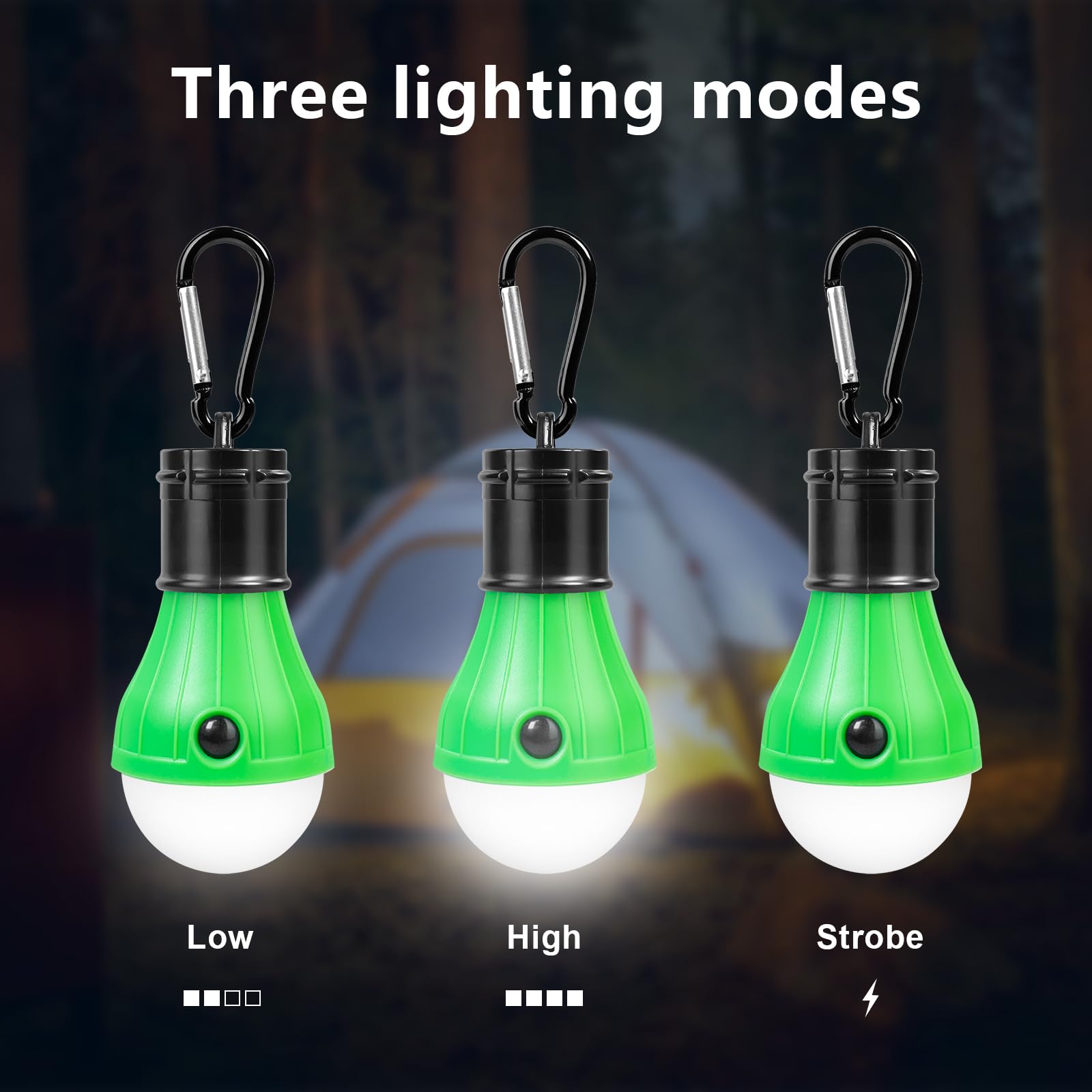 Jarxin Led Camping Lantern Usb Rechargeable,Outdoor Tent Lights For Camping Hanging,Kids With Clip Hook Camping Flashlight (4 Pa