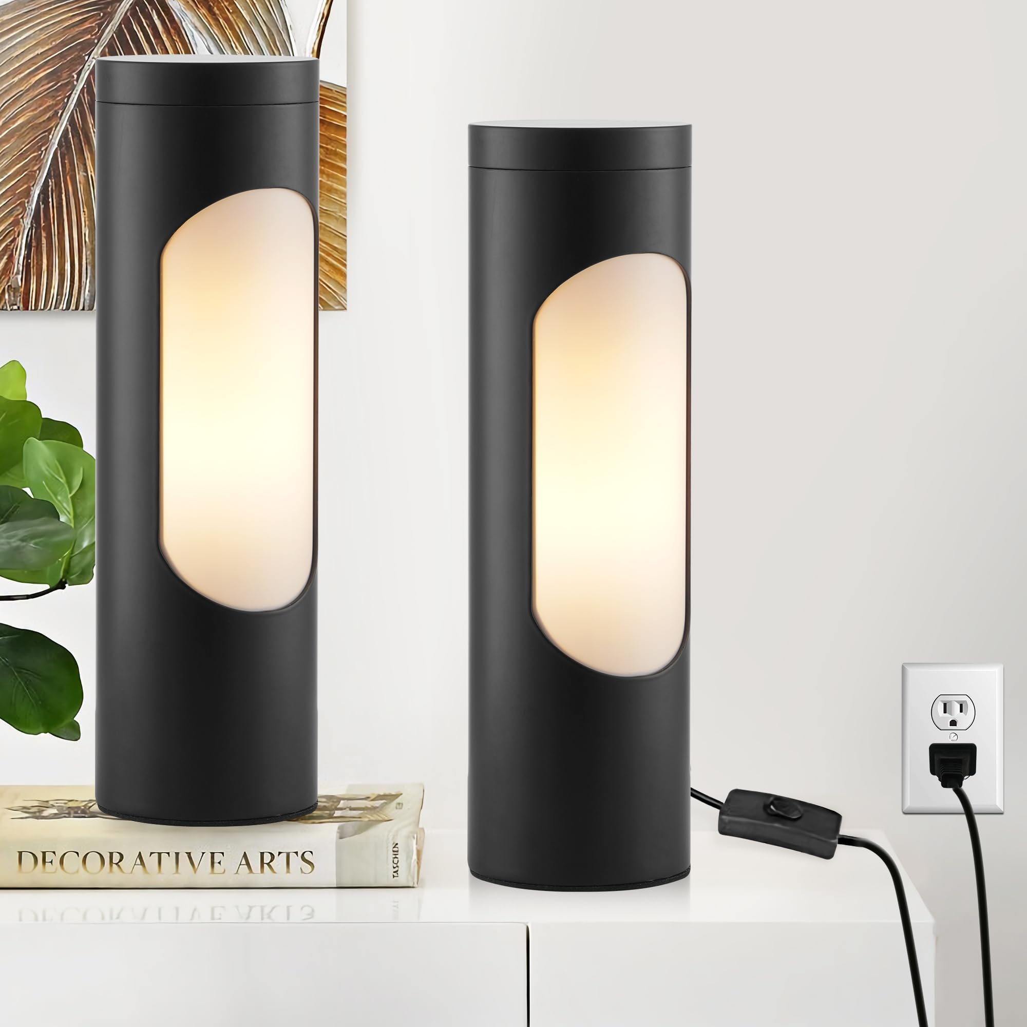 Lediary Kosher Lamp, Reading Lamp For Shabbos, Black Table Lamps And Nightlight For Living Room Bedroom, T10 Bulb Included (4W E