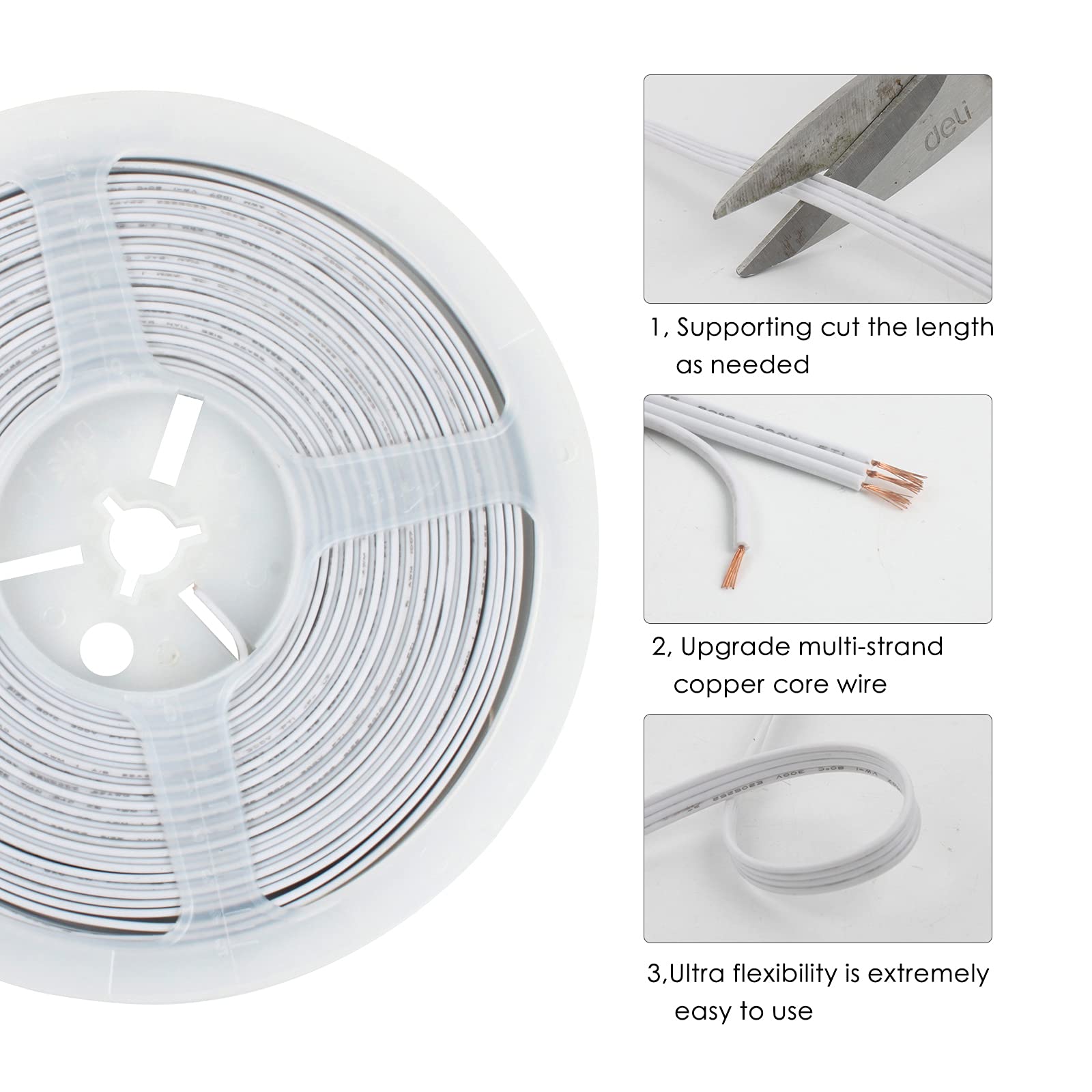 Rgbzone ?? ?????? ???????? ?????? ?????????? ?????????????????? ?????? 32.8Ft 4 Pin Rgb Extension Wire And 5 Pcs 4 Pin Led Strip To Wire Connectors For 10Mm Ip20/Ip65 5050 3528 Smd Rgb Led Strip Light