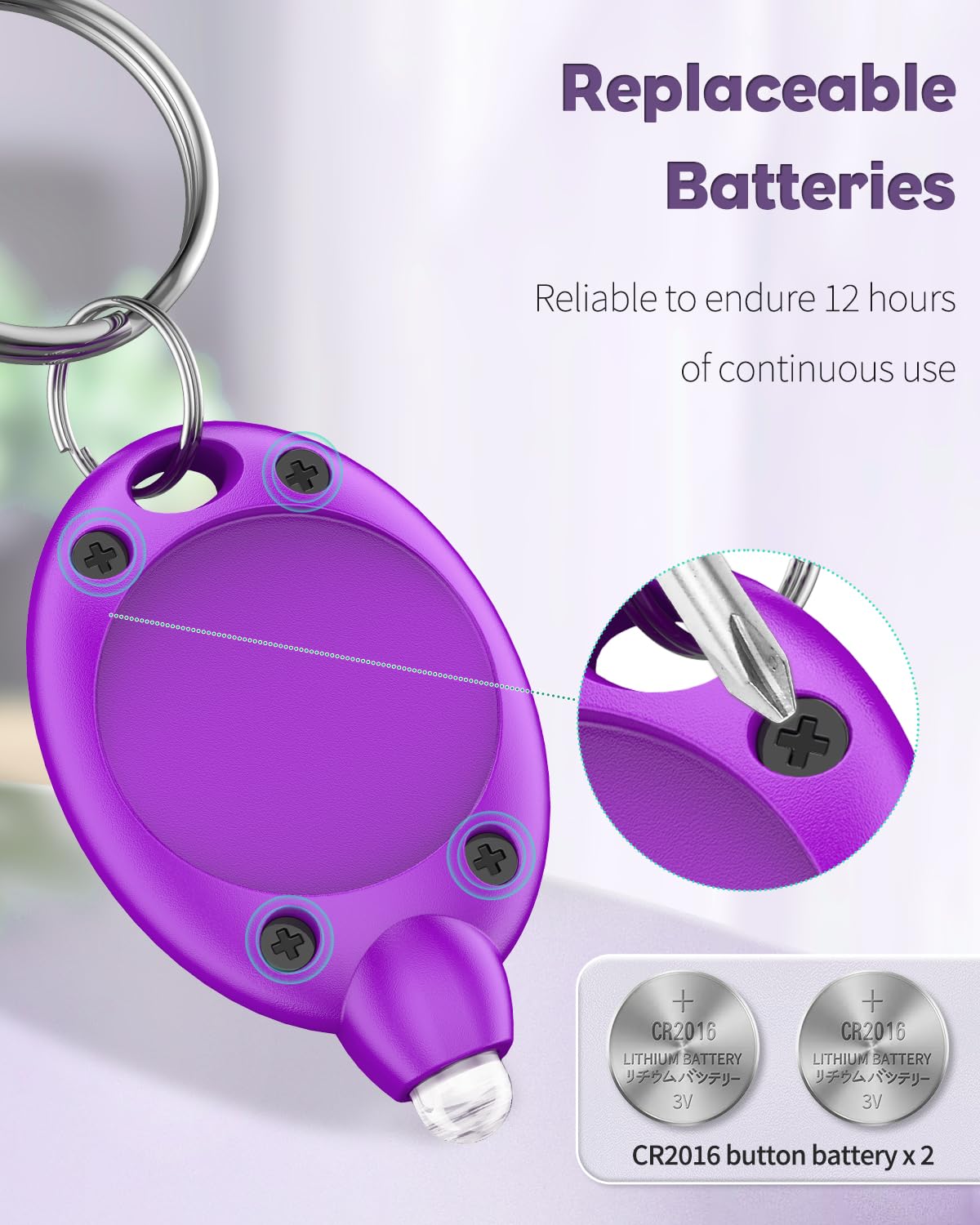 Uniclife 5 Pack Mini Uv Led Keychain Flashlight Portable Purple Light Detector For Currency 10 Lumen Led Keychain Light Battery