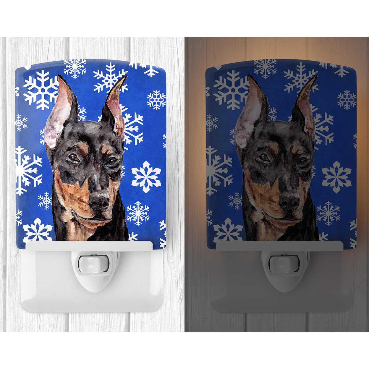 Carolines Treasures Night Light, German Pinscher Design, Ceramic, UL-Certified, 6x4x3in, Multicolor, Model SC9788CNL