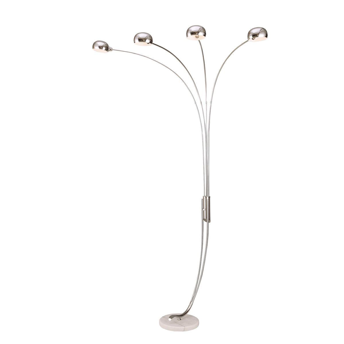 OK Lighting OK-9741SR Metal Arch Lamp, 88&quot;H, Silver Chrome