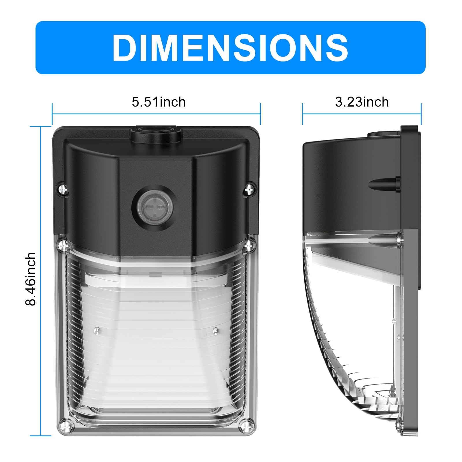 G Gjia 30W Led Wall Pack Light  Dusk To Dawn Outdoor Lighting Sensor  3600Lm  5000K  Led Outdoor Wall Lights  120Vac Ip65 Waterproof Security Flood Light For Commercial  Porch  Garage  Garden  6 Pack