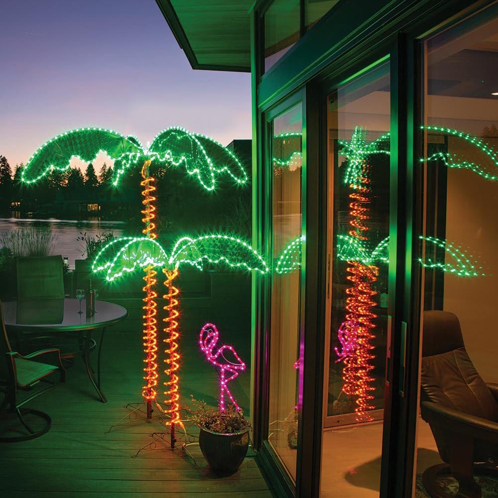 Faulkner Furniture 20522 7 Led Palm Tree 120V Yard Light