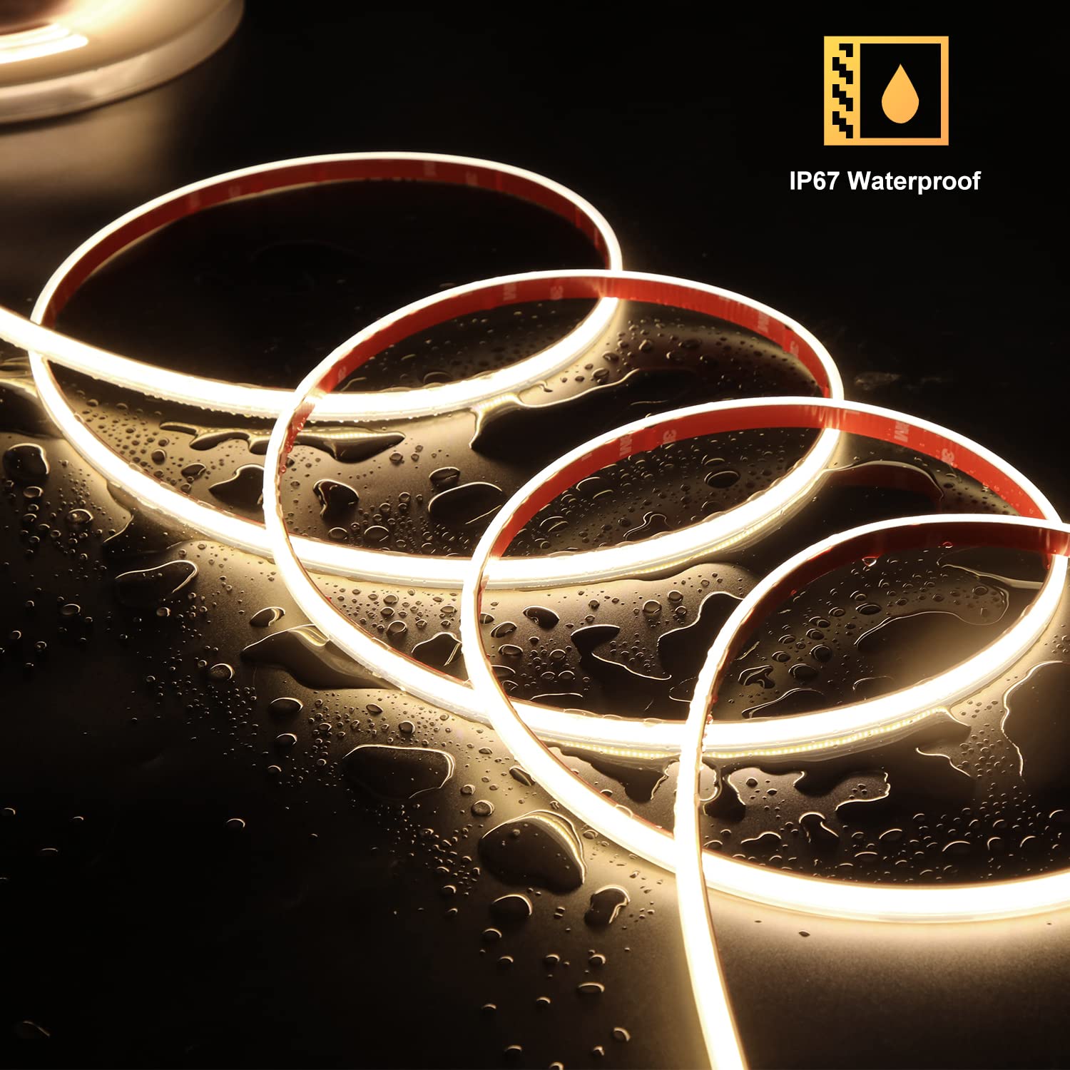 Dephen 16.4Ft Outdoor Led Strip Lights, Ip67 Waterproof, 528 Leds/M, 4000K For Indoor/