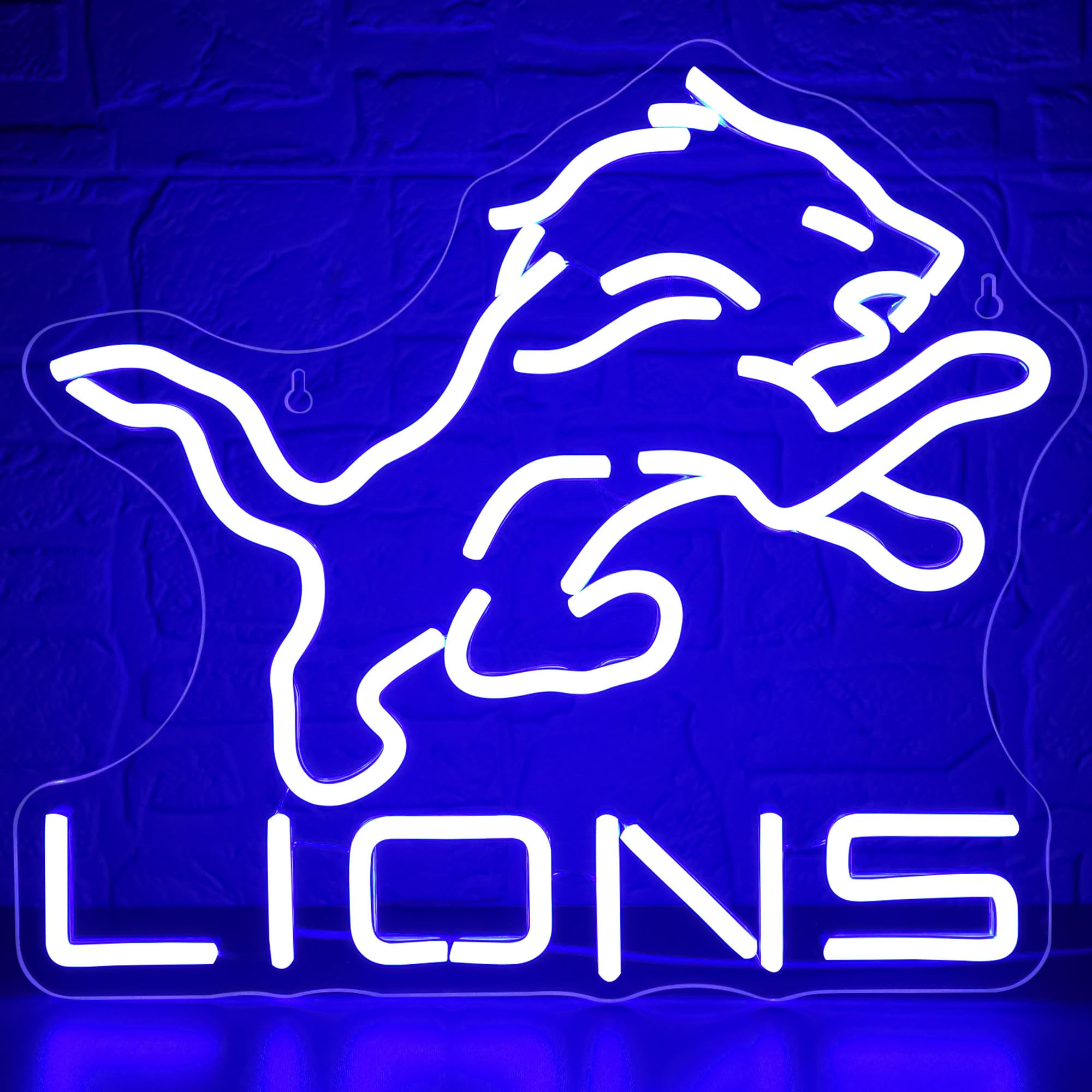 Football Neon Sign For Wall Decor Dimmable Lions Led Light Up Sign Football Sports Room Decor For Boys Bedroom Light Signs For Man Cave Club Gifts For Sports Fans Men Boys Size 14.6 * 13 Inch(Fmcp102)