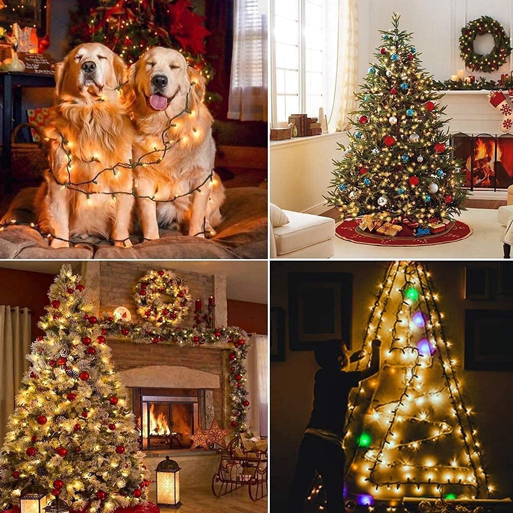 Novtech 164Ft Christmas Led Outdoor String Lights - 2000 Leds Warm White Waterproof Fairy Lights