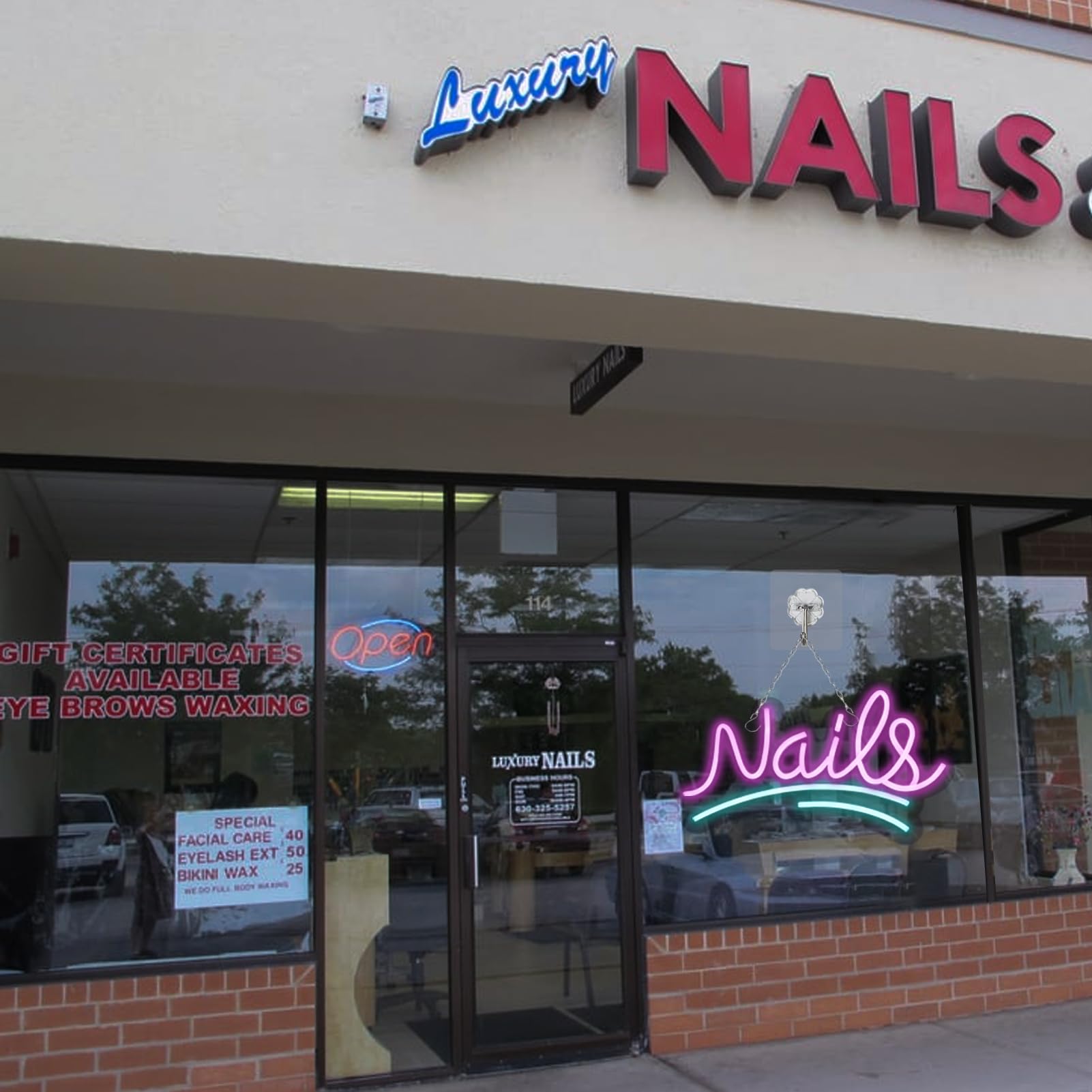 Jfllamp Nails Neon Signs For Wall Decor Neon Lights For Bedroom Led Signs Suitable For Nail Salon Office Man Cave malt-inspired Bar Pub Restaurant Christmas Birthday Party Gift For Lover (Nails)